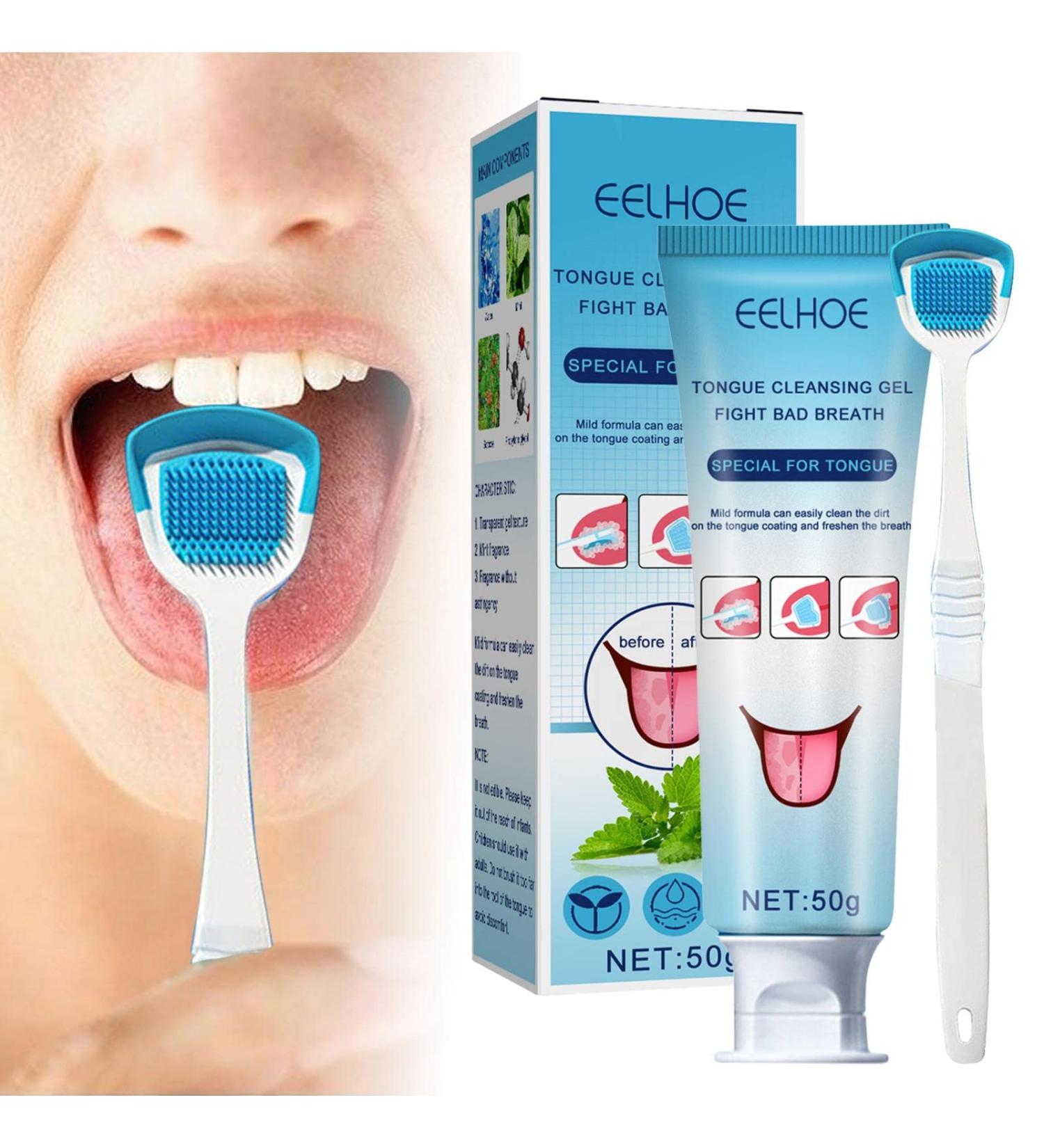 Ulapithi Tongue Cleaning Gel with Brush - Oral Care for Fresh Breath | Removes Tongue Coating & Bad Breath Treatment for Adults - Buy Online on GoSupps.com