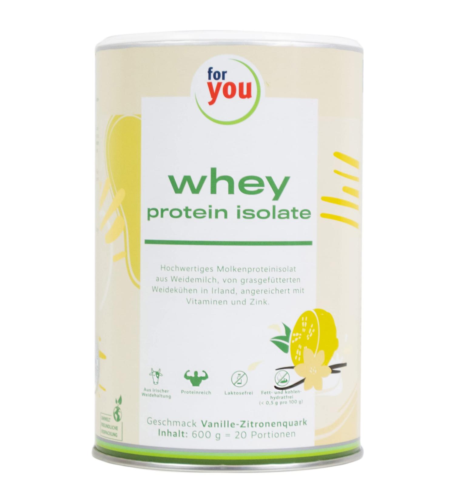 Whey Protein Isolate Vanilla-Lemon Curd 600g | 91% Protein for Muscle Building | Lactose & Gluten-Free | 20 Portions - Buy Online on GoSupps.com