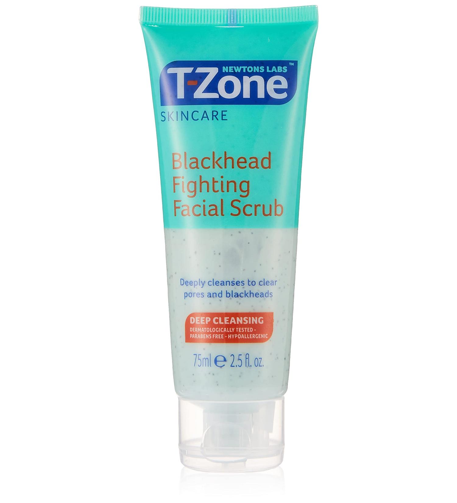 T-Zone Blackhead Fighting Facial Scrub 75ml - Clear Skin Essential - Buy Online on GoSupps.com