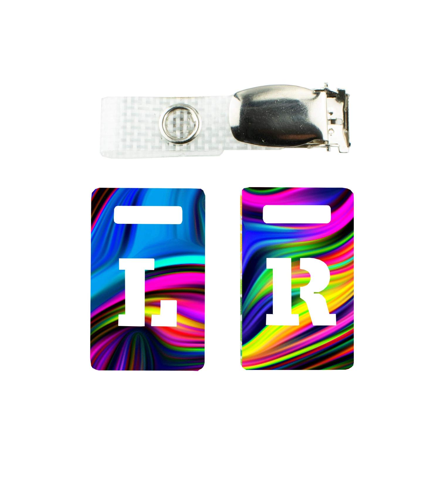 X-ray Markers with Carry-on Strap Radiography Tablet Markers Radiopaque L and R for Radiographer with Colour Stream Multicolour Pattern Clip with Metal Poppers - Buy Online on GoSupps.com