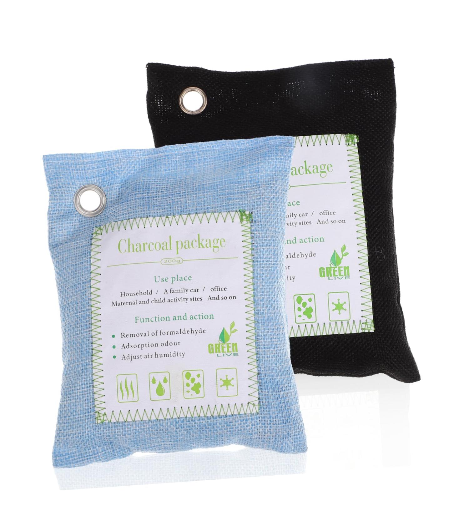 Homoyoyo Odorless Charcoal Bags - 2 Pack Activated Carbon Smell Absorbers for Cars & Home - Angry Orange Freshener - Buy Online on GoSupps.com