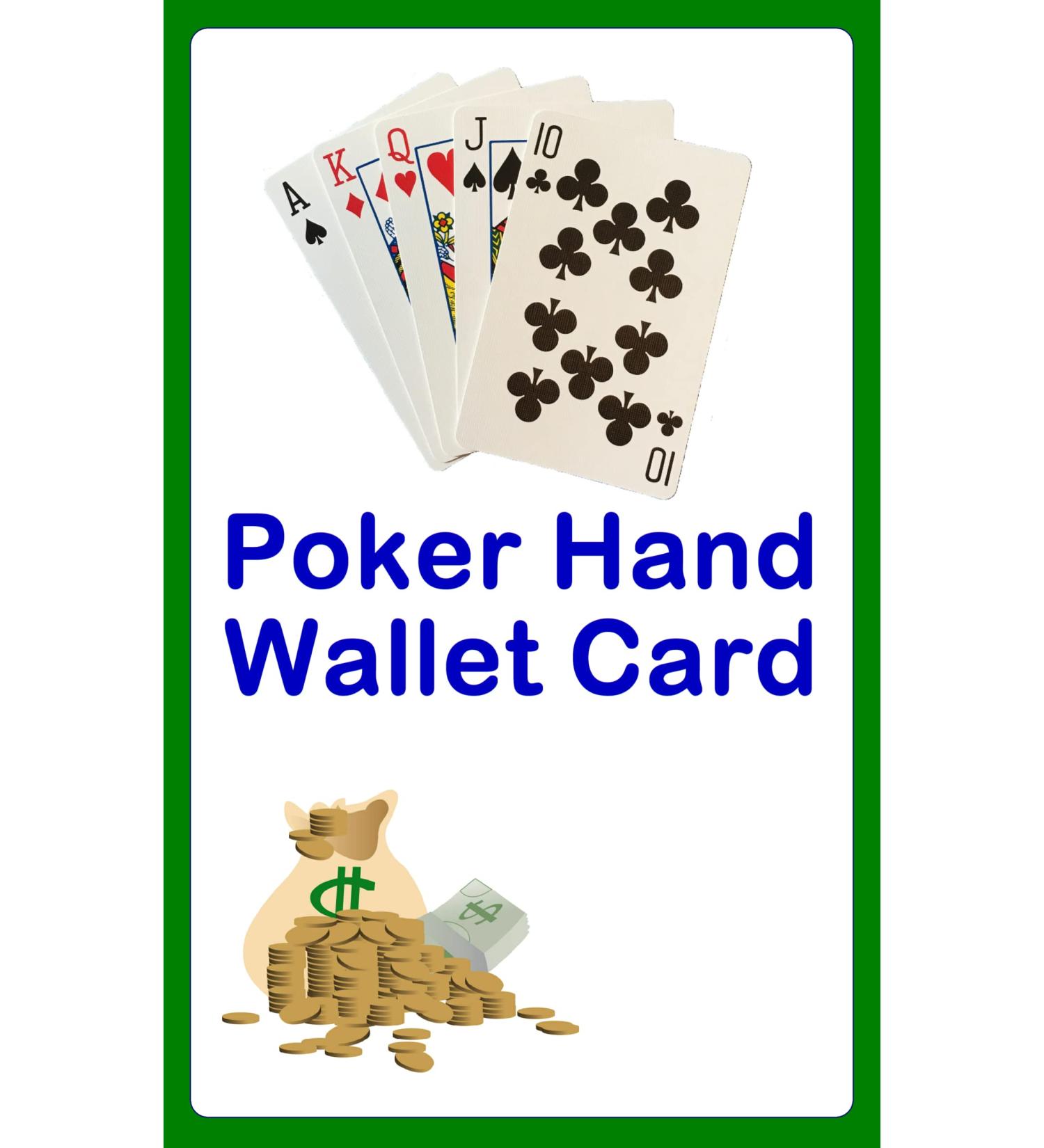 Poker Hand Wallet Card - Play and Learn Card Games with Secure ID - Great Gift Idea! - Buy Online on GoSupps.com