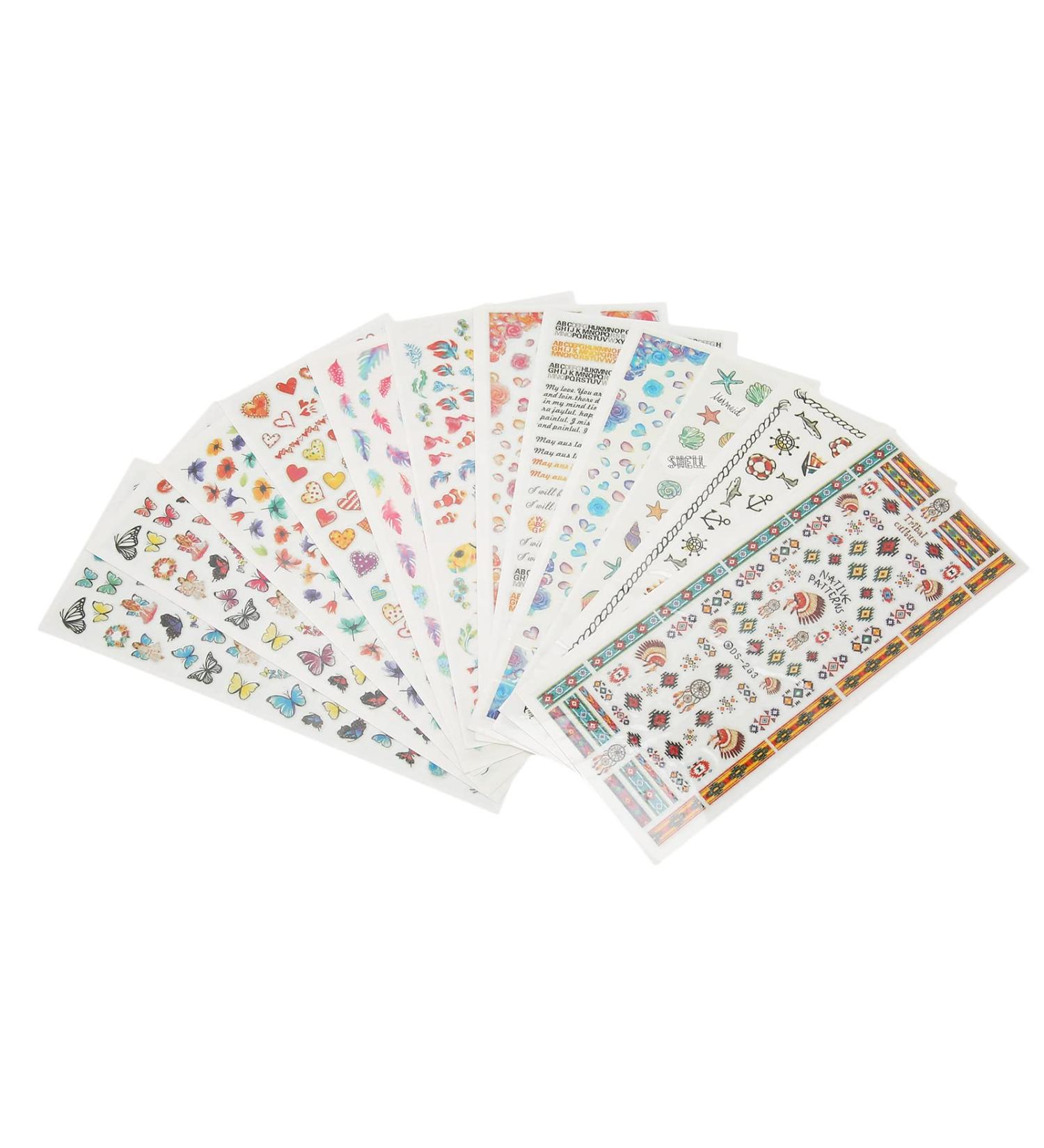 Nail Art French Tip Nail Guides Nail Design Nail Decals For Nail Art Nail Polish Stickers Watercolor Nail Stickers for Ultraviolet Gel for Artificial Nails - Buy Online on GoSupps.com