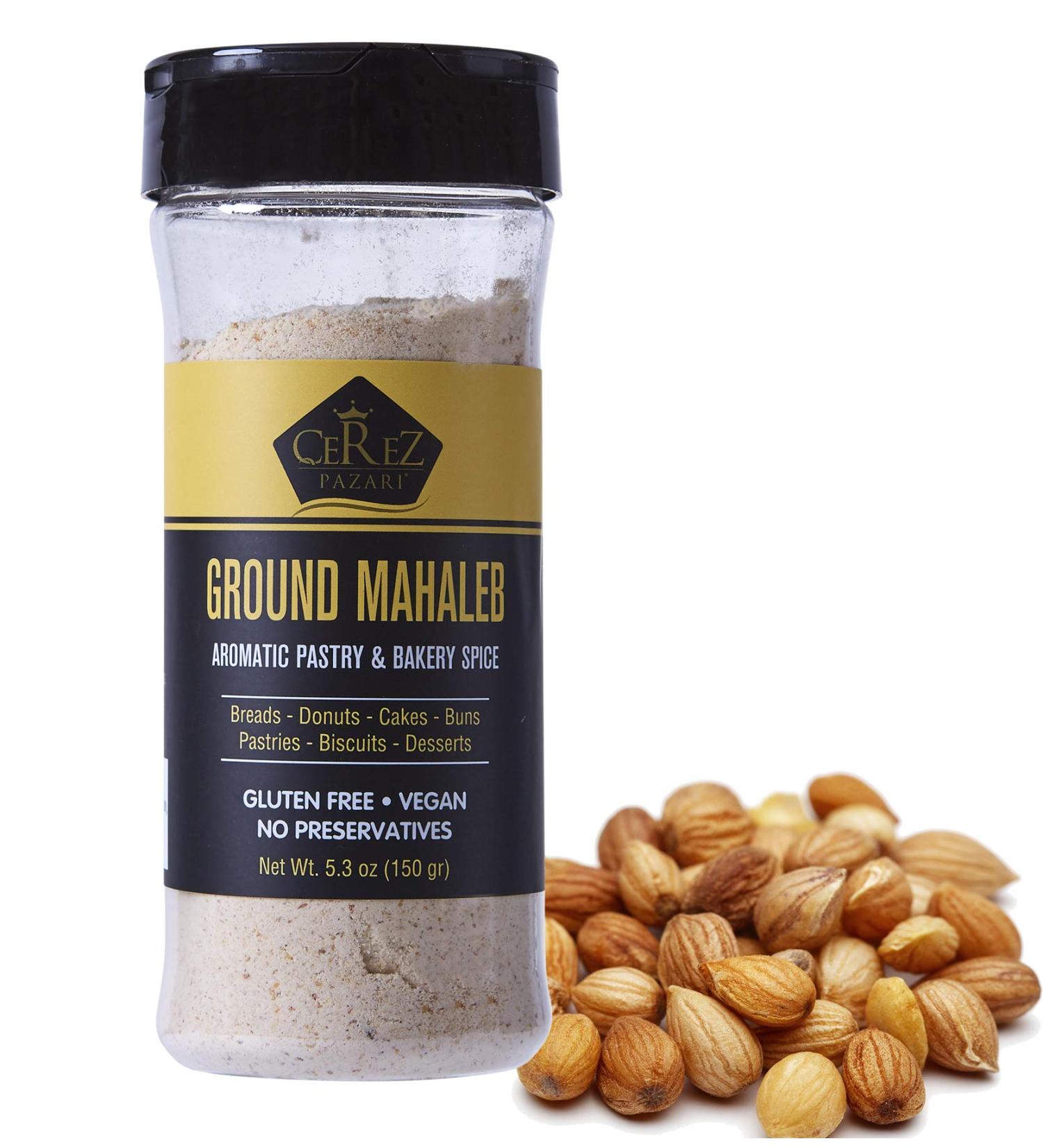 Cerez Pazari Ground Mahlab 150gr - Premium Quality Aromatic Spice for Baking - 100% Natural Prunus Mahaleb - Mahlepi - Mahlep - Buy Online on GoSupps.com