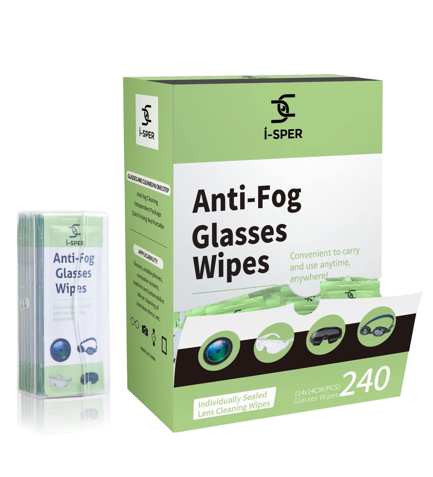 250 Count Anti-Fog Glasses Cleaning Wipes | Individually Wrapped Defogging Lens Wipes | Quick-Dry & Suitable for All Glasses & Electronics - Buy Online on GoSupps.com