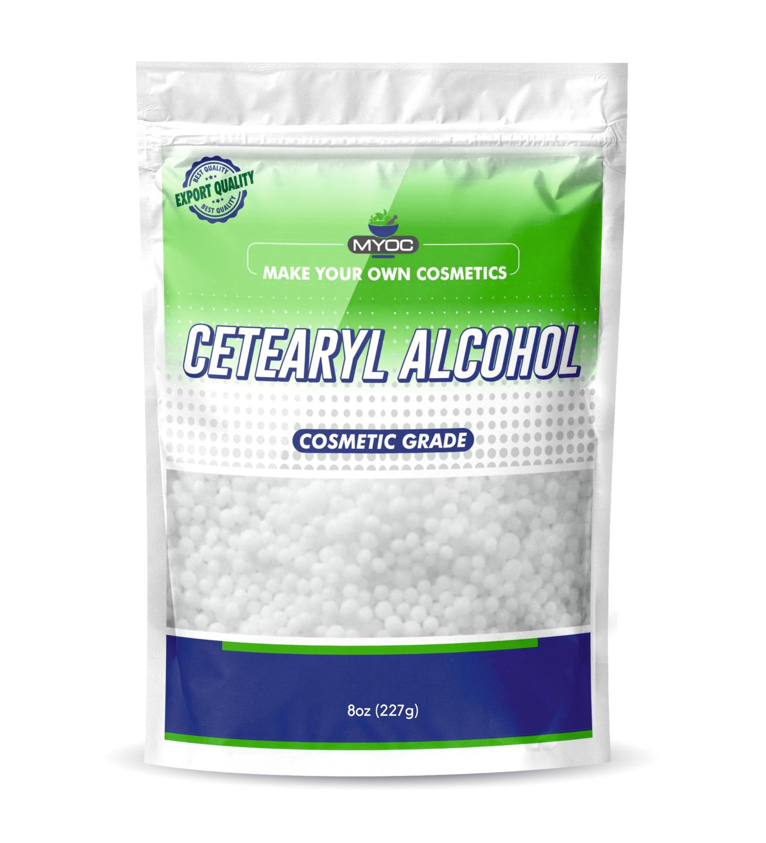 Pure Cetearyl Alcohol Cetearyl Alcohol for Cosmetic Cetearyl Alcohol for Skin & Hair Care Products Cetearyl (8 Ounce (227 gm))