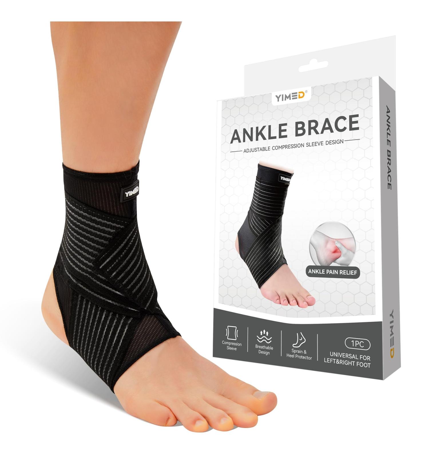 Ankle Brace for Plantar Fasciitis Support | Adjustable Compression Sock for Heel Spur Achilles Tendonitis & Sprained Ankle - Fast International Shipping - Buy Online on GoSupps.com