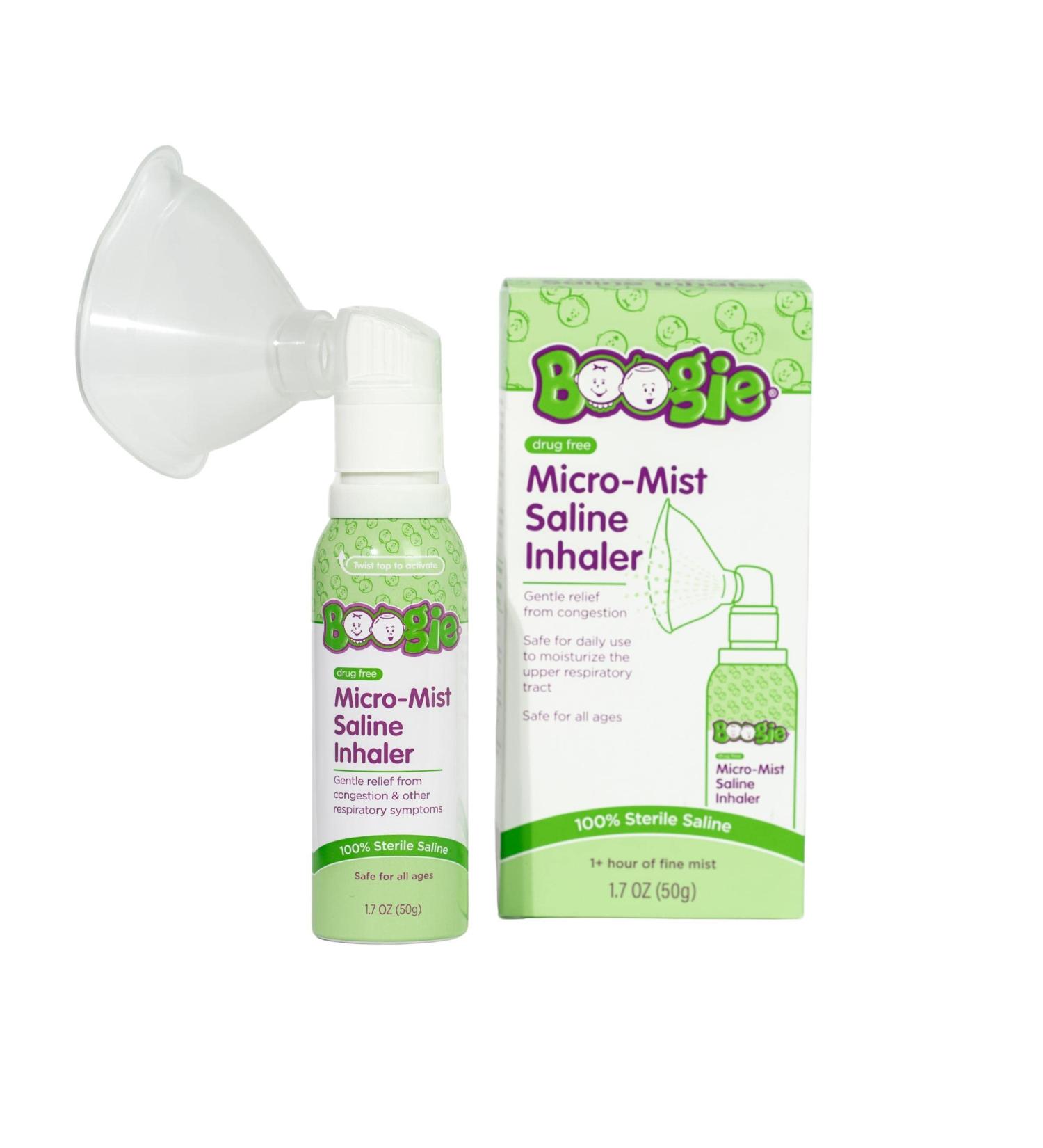 Boogie Micro-Mist Inhaler Saline Spray 1.7oz Unscented - 1 Pack - Buy Online on GoSupps.com