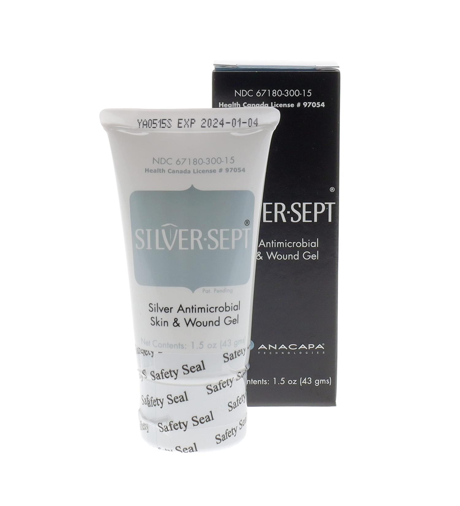 Silver-Sept Silver Skin & Wound Gel 1.5 oz Tube | Foot & Leg Ulcer Treatment | 1st & 2nd Degree Burn Care - Buy Online on GoSupps.com