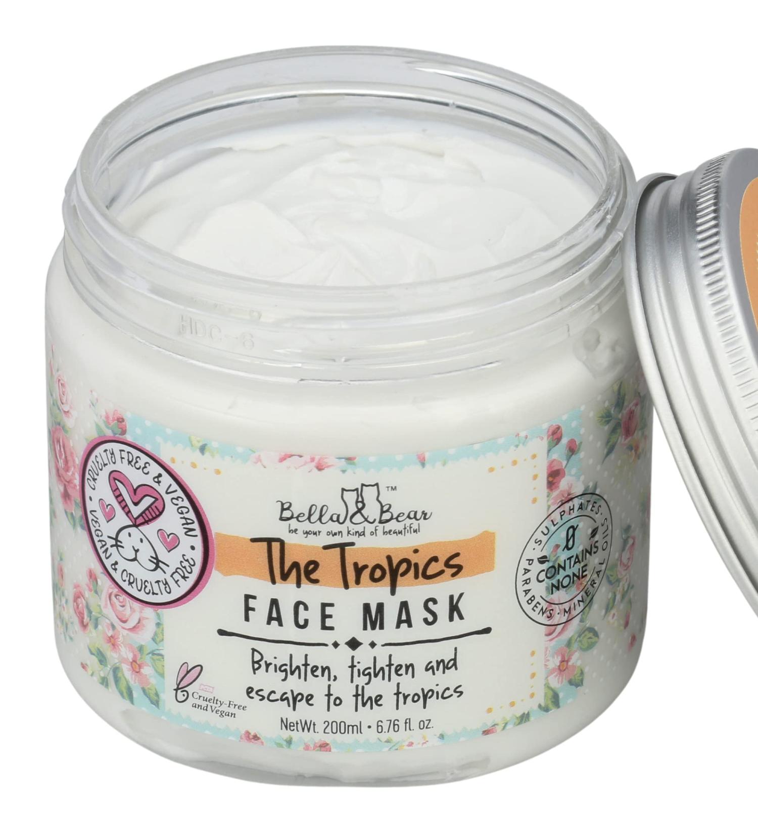 Bella and Bear Tropics Face Mask - Brightening, Tightening, Toning, Pore Minimizer - 6.76 Fl Oz - Cruelty Free, Vegan - Buy Online on GoSupps.com