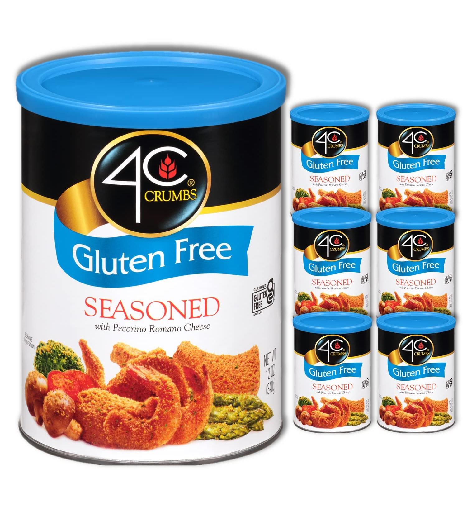 4C Premium Gluten Free Seasoned Bread Crumbs 6 Pack - Flavorful Crispy Crunchy Value Pack 12 Ounce (Pack of 6) - Buy Online on GoSupps.com
