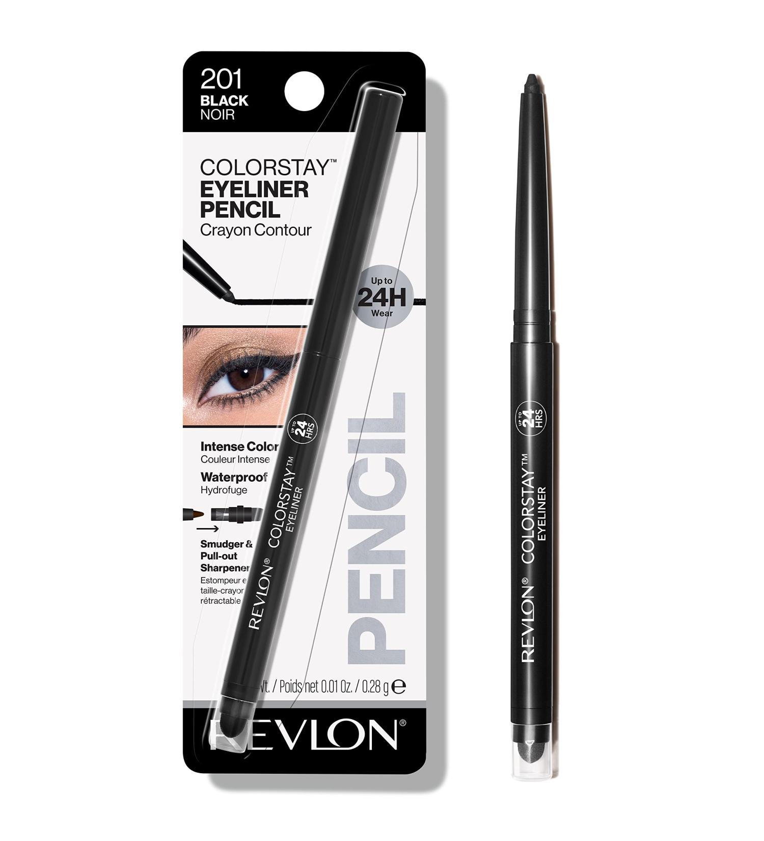 Revlon ColorStay Pencil Eyeliner - Waterproof, Smudgeproof, Longwearing - 201 Black 0.01 Oz - Buy Online on GoSupps.com