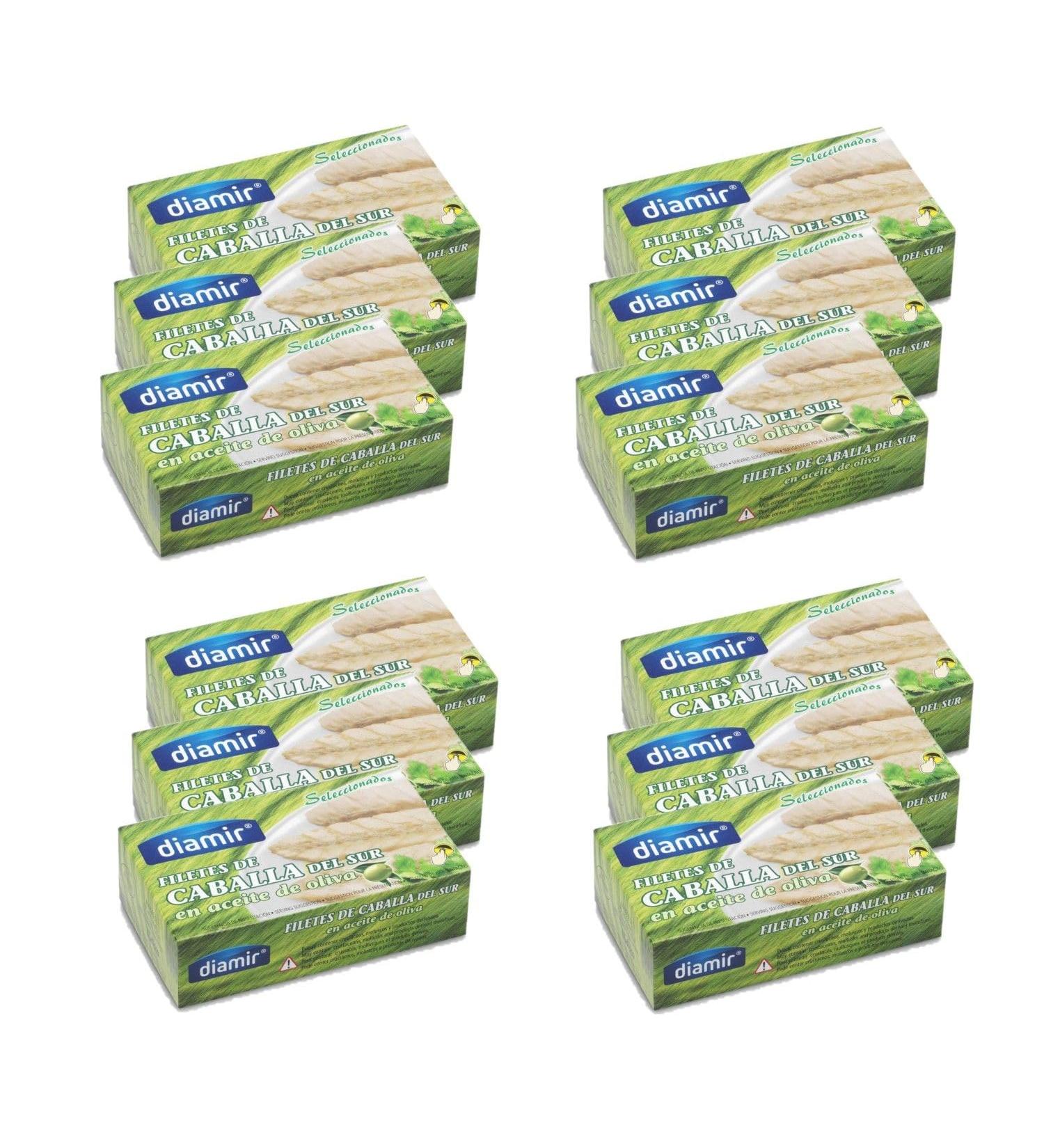 Lot 12x Mackerel fillets in olive oil - Box 120g