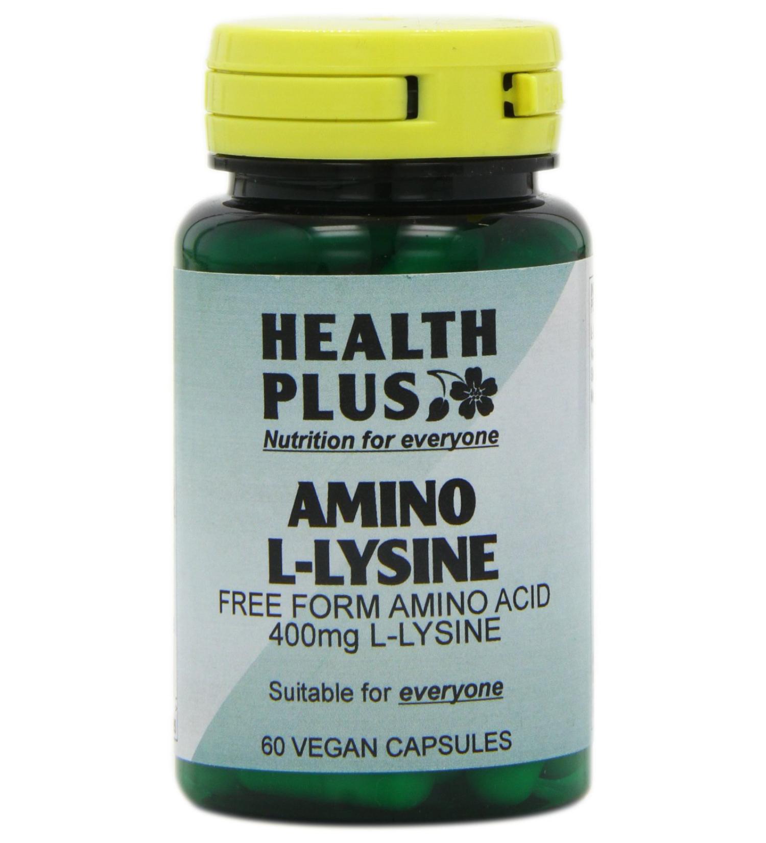 Health Plus L-Lysine HCL 500mg Amino Acid Supplement - 60 Capsules - Buy Online on GoSupps.com