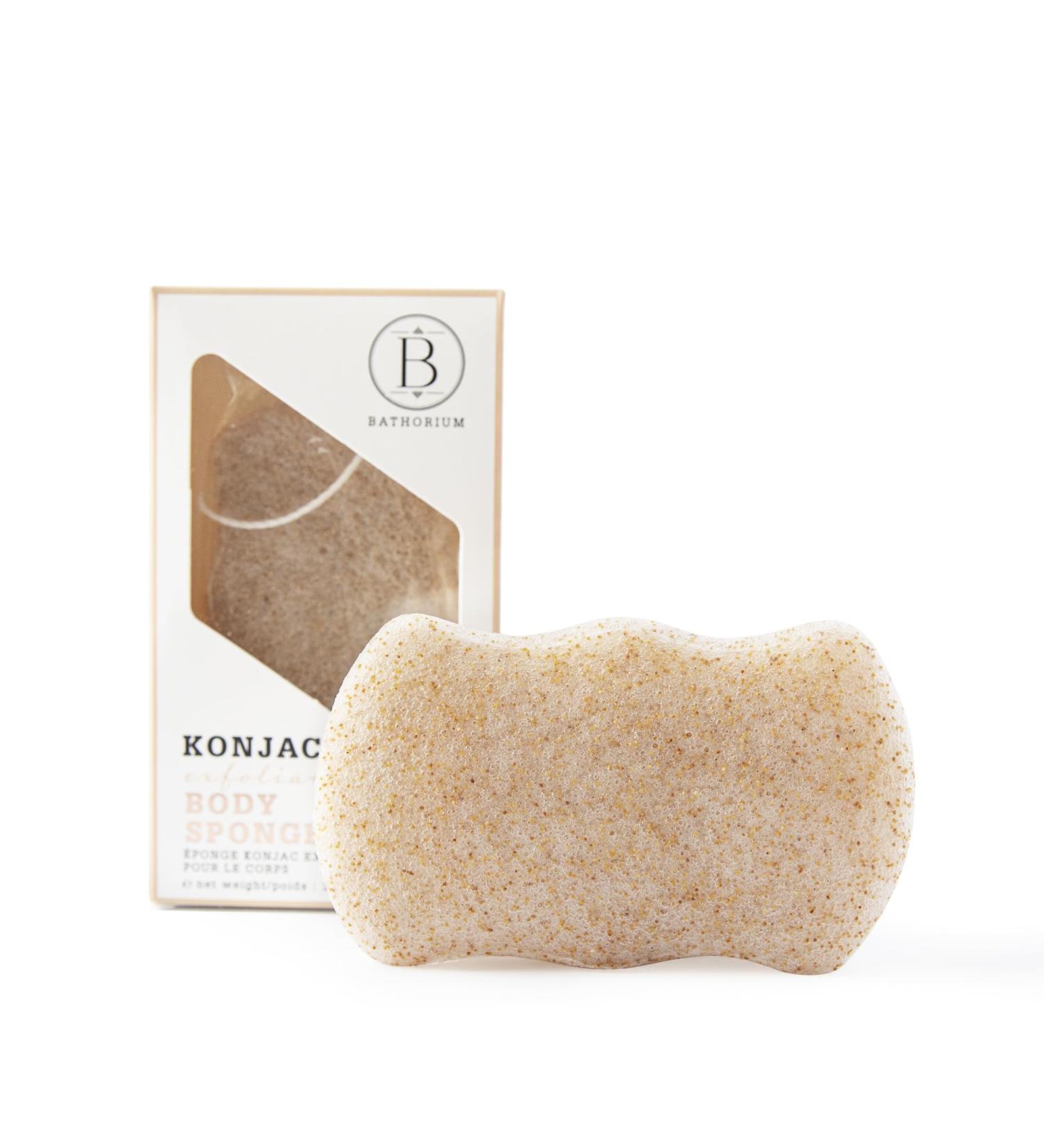 Buy Konjac Walnut Shell Exfoliating Body Sponge | Gentle Daily Exfoliation & Cleansing | 100% Plant-Based | Softens & Revitalizes Skin | International Shipping Available - Buy Online on GoSupps.com