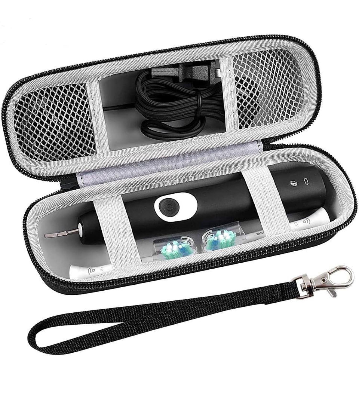 Basmati pocket for hot glue electrical toothbrush organizer hot glue pens glue pen storage organizer holder case for USB charger and cable black-only box