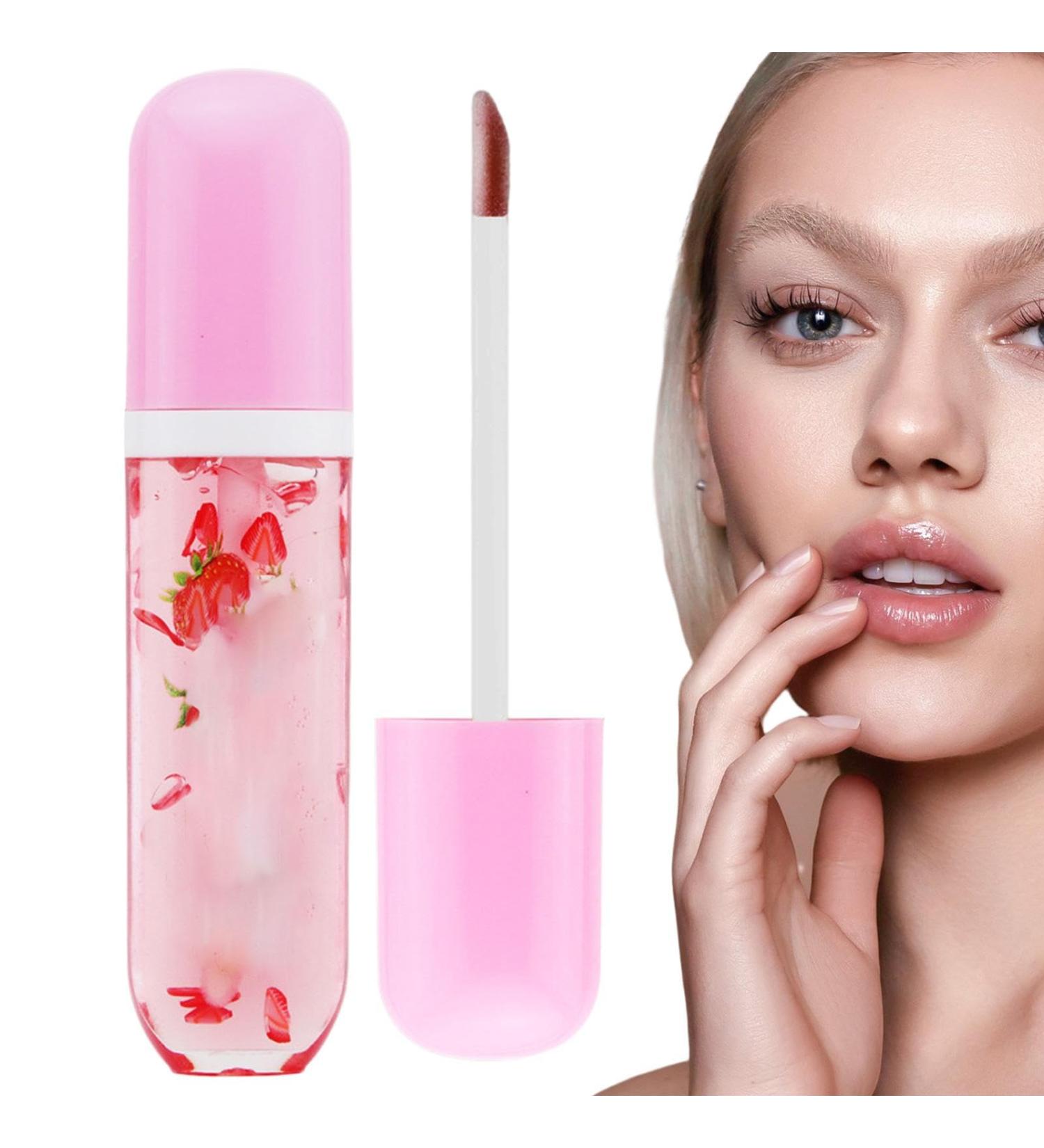 Fruit Oil Transparent Moisturizing Lip Care Product | Natural Lip Makeup for Wedding Banquet Party Environmentally Friendly Portable Lip Care Product - Buy Online on GoSupps.com