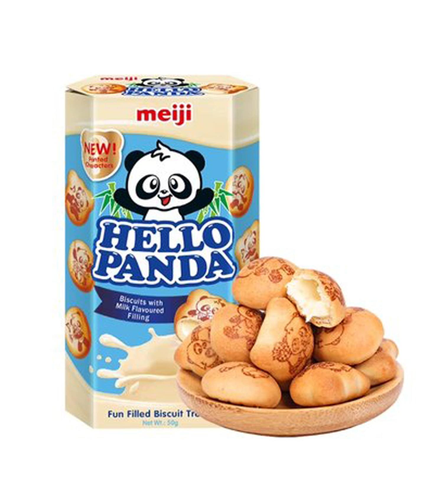 Meiji Hello Panda Milk Cream Filled Biscuits 50 g - Buy Online on GoSupps.com