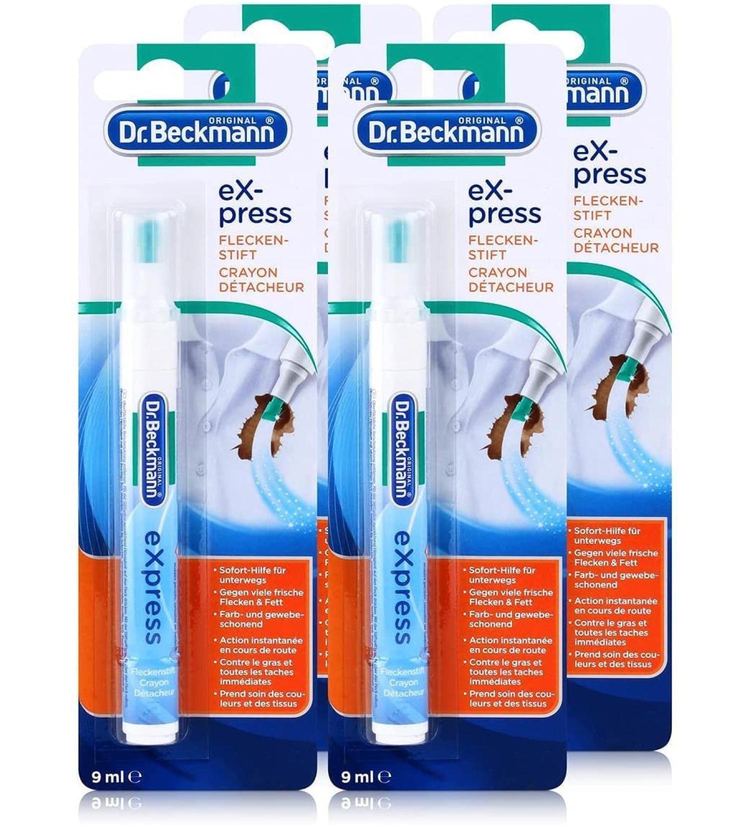 Dr. Beckmann Express Stain Pen - 4 Pack 9ml - Instant Stain Removal On-the-Go | International Shipping Available - Buy Online on GoSupps.com