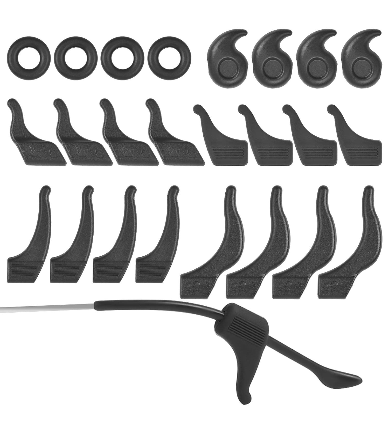 12 Pairs Silicone Anti-Slip Glasses Ear Hooks | Comfortable Soft Ear Grips for Sports Sunglasses & Reading Glasses (Black) - Secure Your Glasses! - Buy Online on GoSupps.com