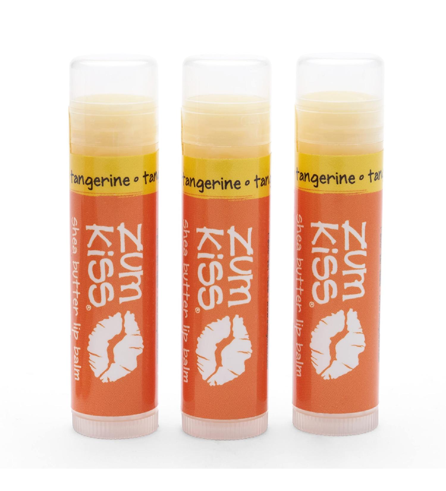 Zum Tangerine Kiss Stick (Pack of 3) - Organic Sunflower Seed Oil, Beeswax, Shea Butter, Essential Oils - 0.15 oz - Buy Online on GoSupps.com