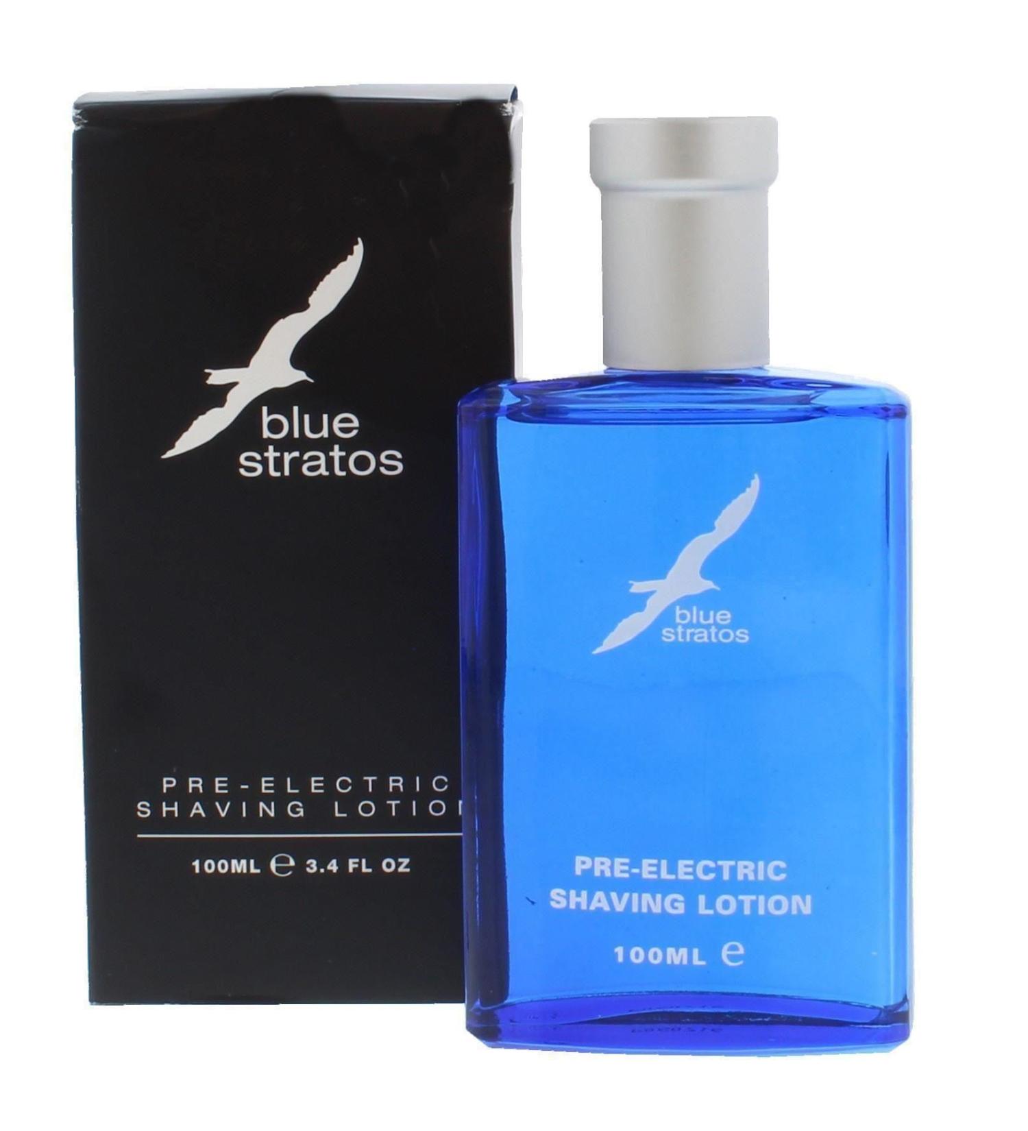 SIX PACKS of Blue Stratos Pre-Electric Shaving Lotion 100ml