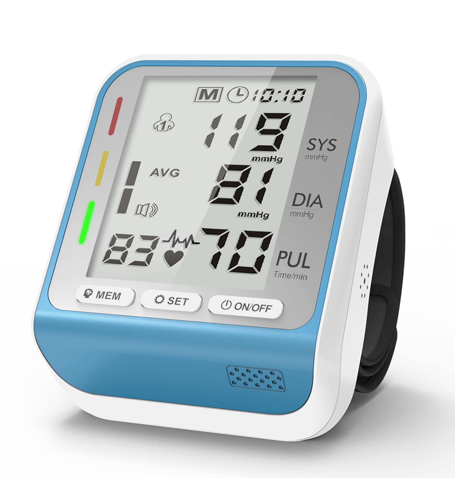 YUSHAN Wrist Blood Pressure Monitor - Large Display, Adjustable Cuff, Automatic Digital BP Machine Blue - Buy Online on GoSupps.com