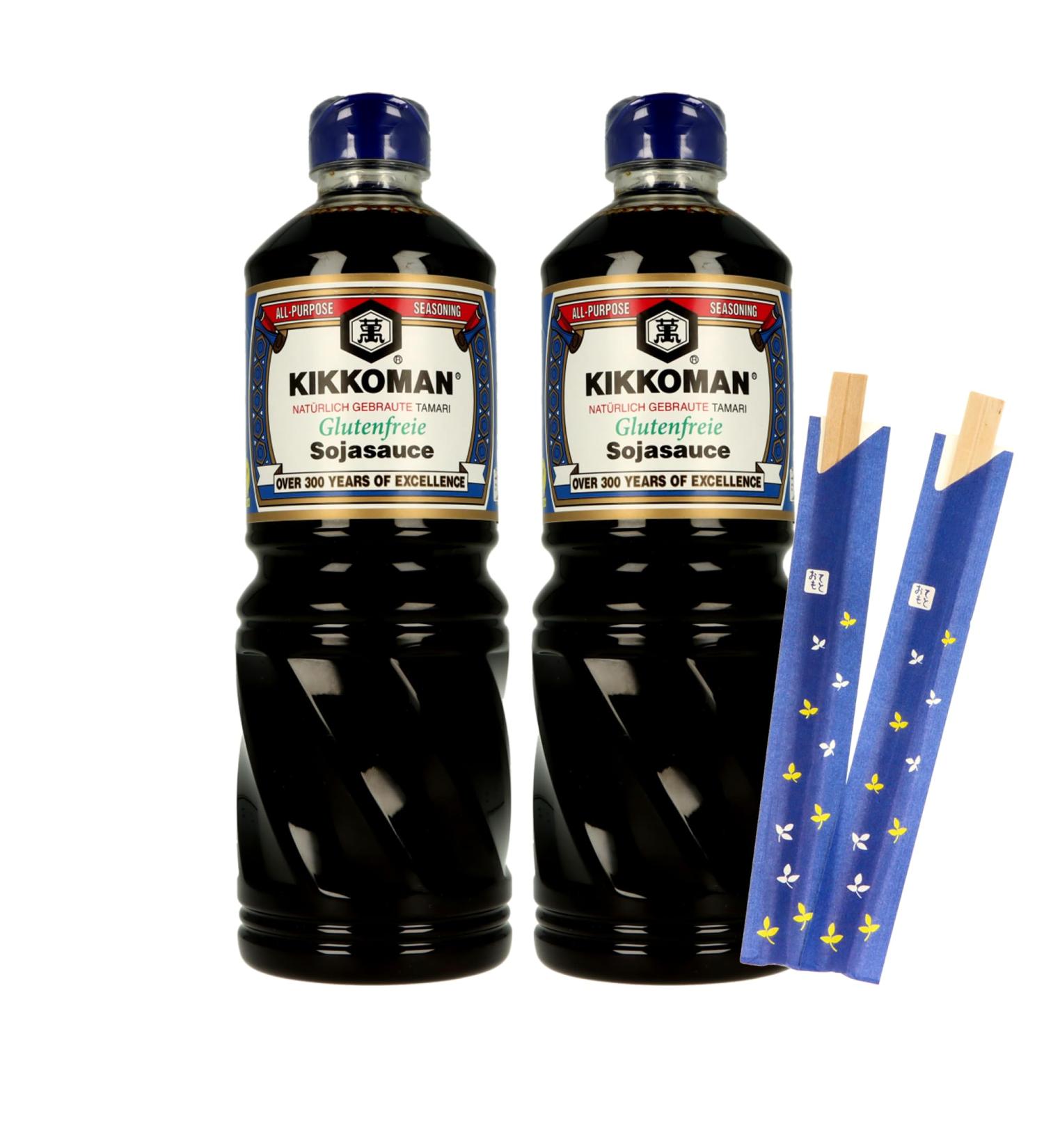 Buy Kikkoman Tamari Soy Sauce 2L Economy Pack with 2 Chopsticks - International Shipping Available - Buy Online on GoSupps.com