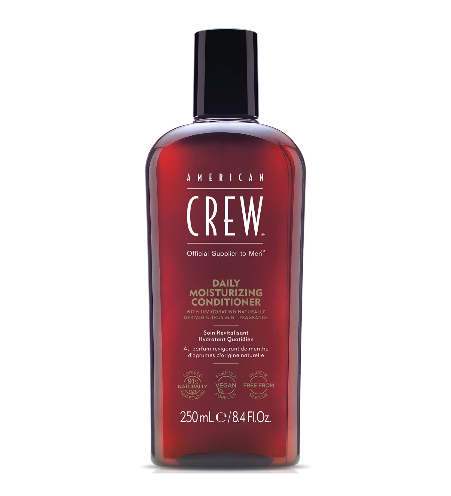 Buy American Crew Daily Moisture Conditioner 250ml | Silicone-Free Men's Conditioner | Strengthens & Protects Hair | Vegan Care Product - Buy Online on GoSupps.com