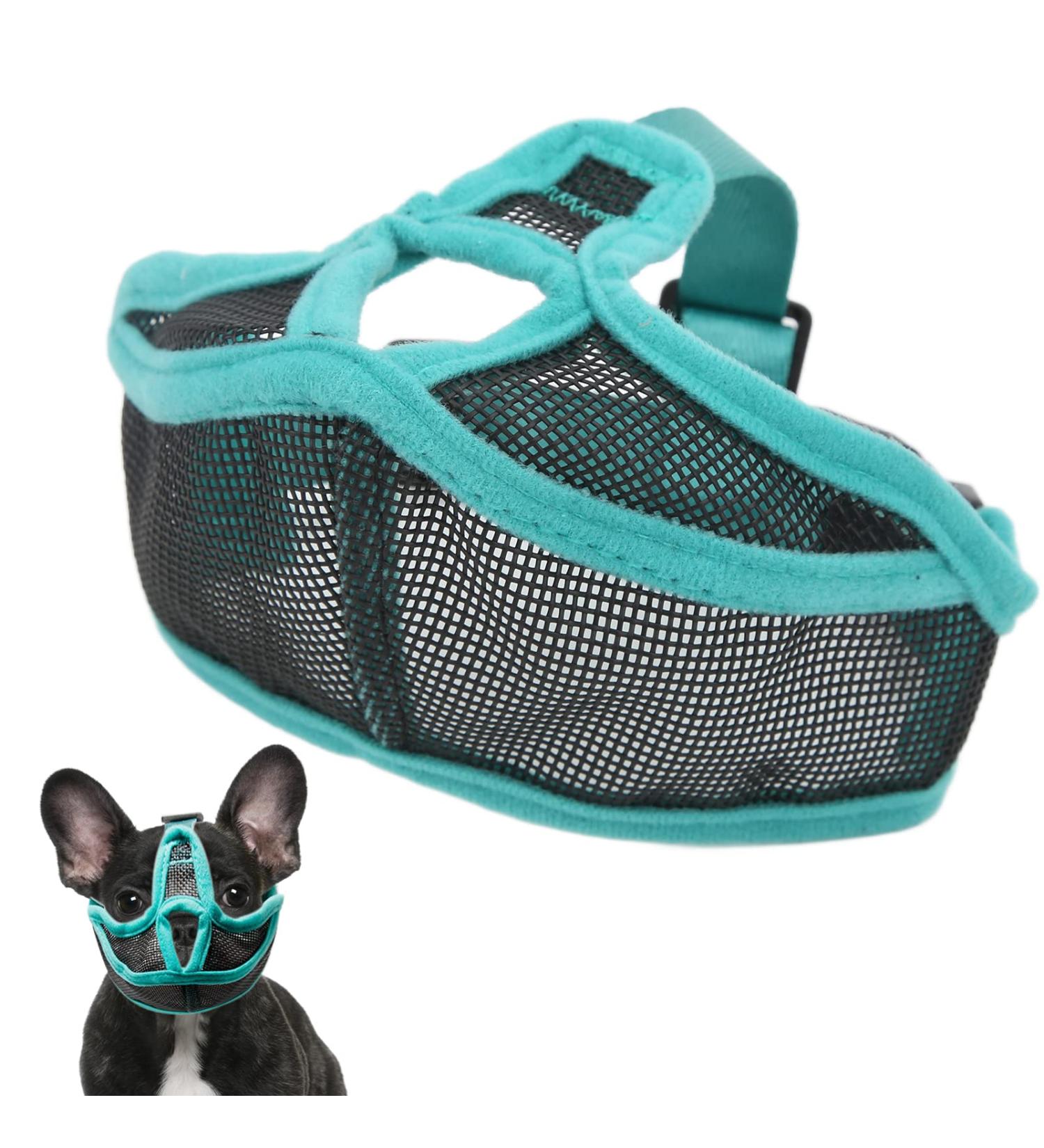 Dog Muzzle Short Snout Dog Muzzle Mesh Adjustable Breathable Anti Biting Bulldog for Anti-Biting Anti-Barking Licking(S) Small - Buy Online on GoSupps.com