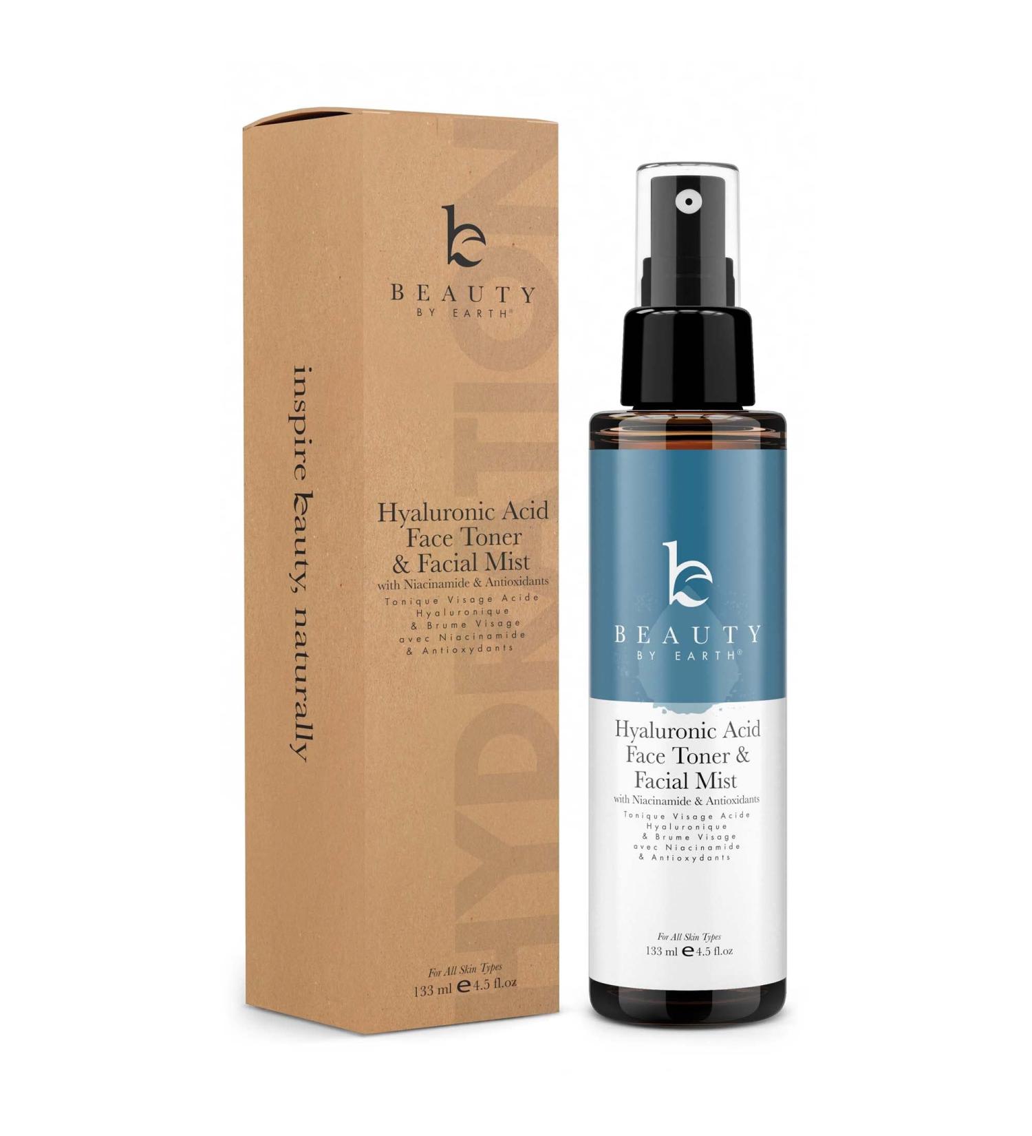 Hyaluronic Acid Facial Spray with Aloe & Witch Hazel - Hydrating Face Toner for Men & Women, Ideal for Oily & Dry Skin - Light Astringent Formula - Buy Online on GoSupps.com