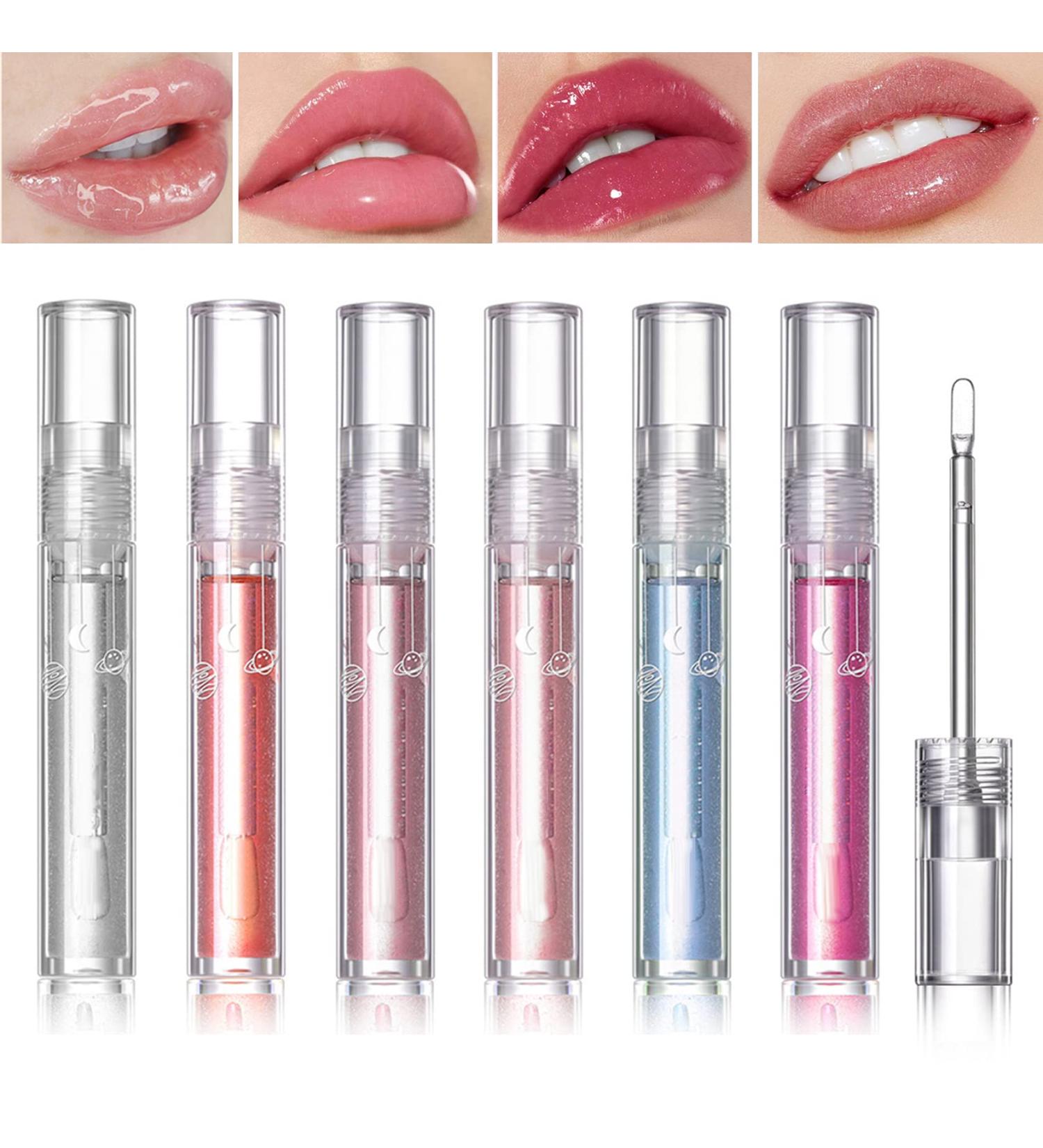 Buy Lip Glow Oil - Moisturizing Lip Balm & Plump Gloss | Set of 6 Hydrating Tinted Lip Oils for Fresh Texture - International Shipping - Buy Online on GoSupps.com
