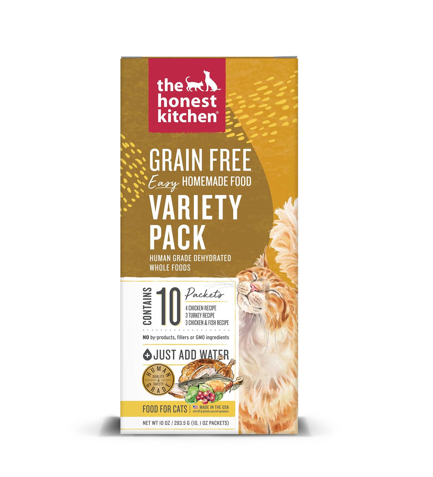 The Honest Kitchen Dehydrated Grain Free Cat Food Variety Pack - 10 Pack, 1oz each - Buy Online on GoSupps.com
