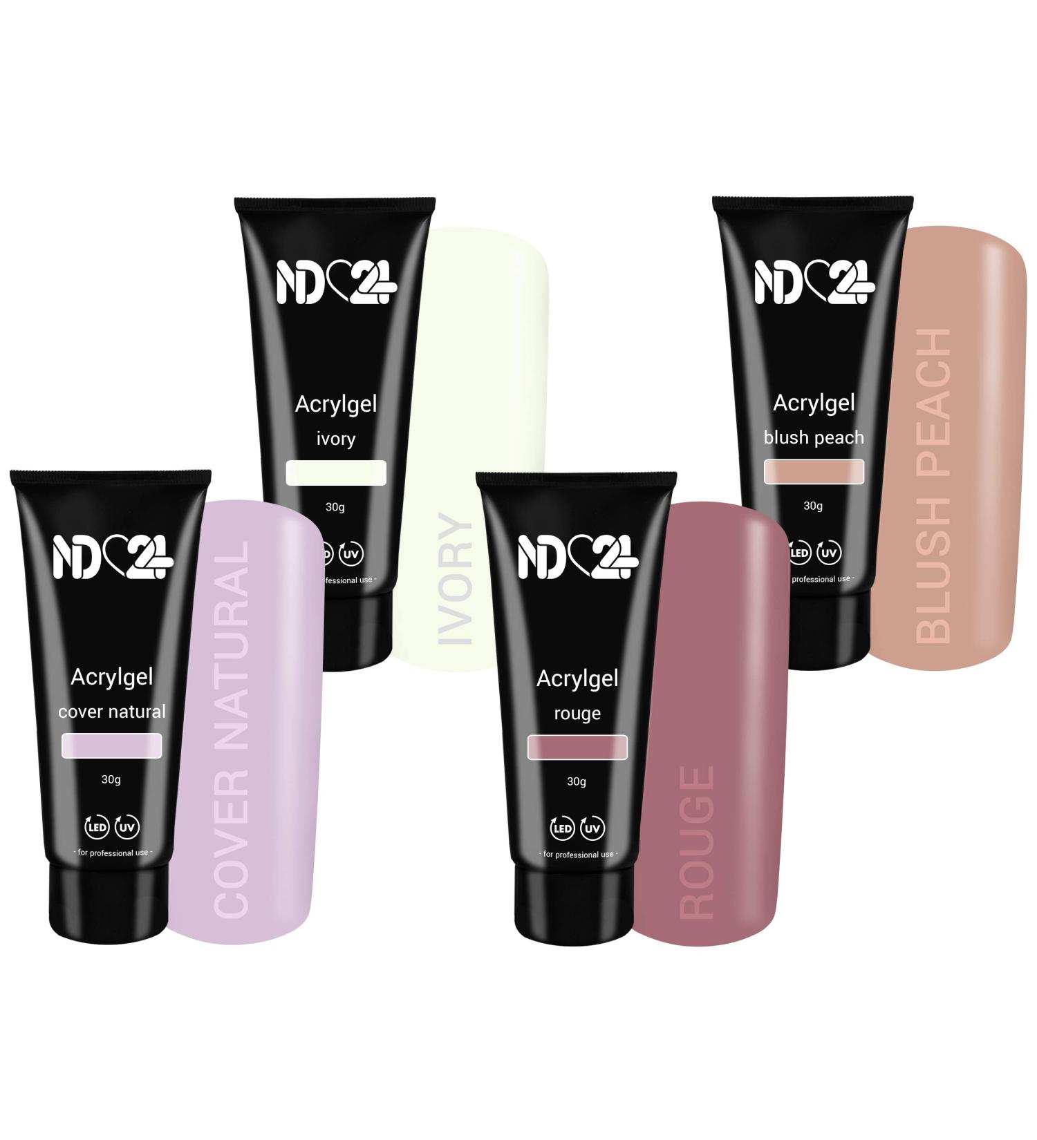 Poly Tube - Light & Dark Babyboomer - Ivory Blush Peach Cover Natural Rouge (4 x 30g) | International Shipping Available - Buy Online on GoSupps.com