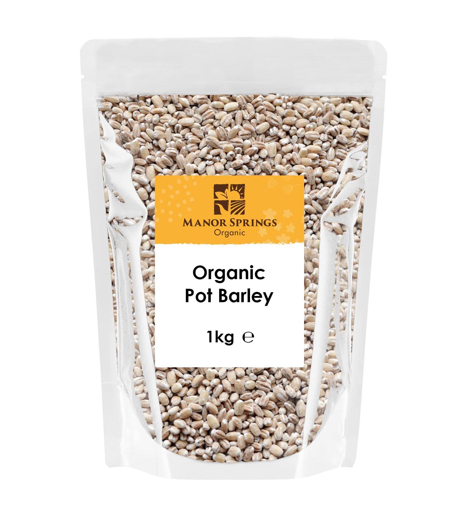 Organic Pot Barley 1kg by Manor Springs Organic - Buy Online on GoSupps.com