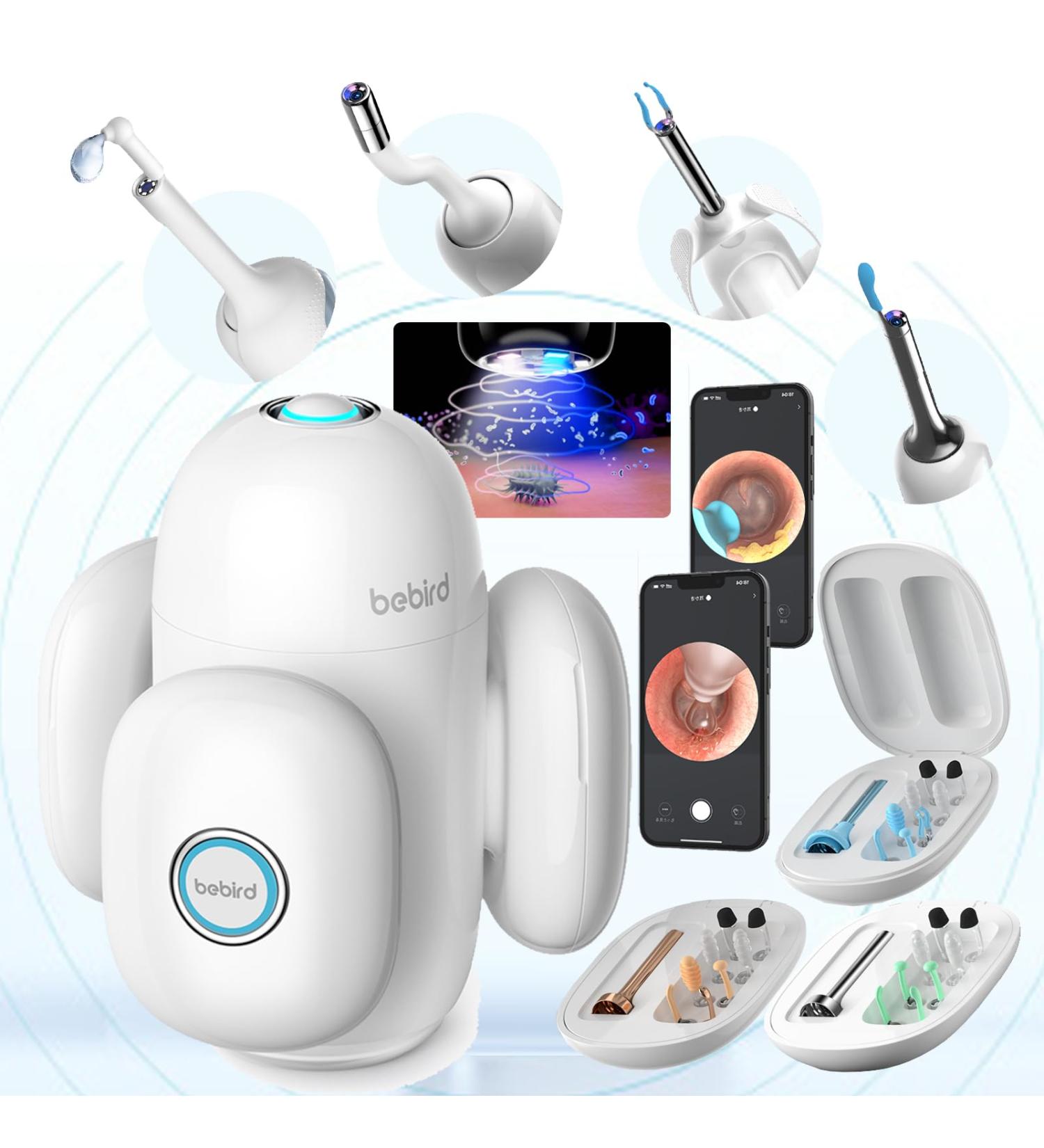 Bebird Home 30S Ear Camera System - Ear Cleaner with Flexible Otoscope UVC Light & Tweezers - Effective Ear Wax Removal Tool for Adults & Kids - Buy Online on GoSupps.com