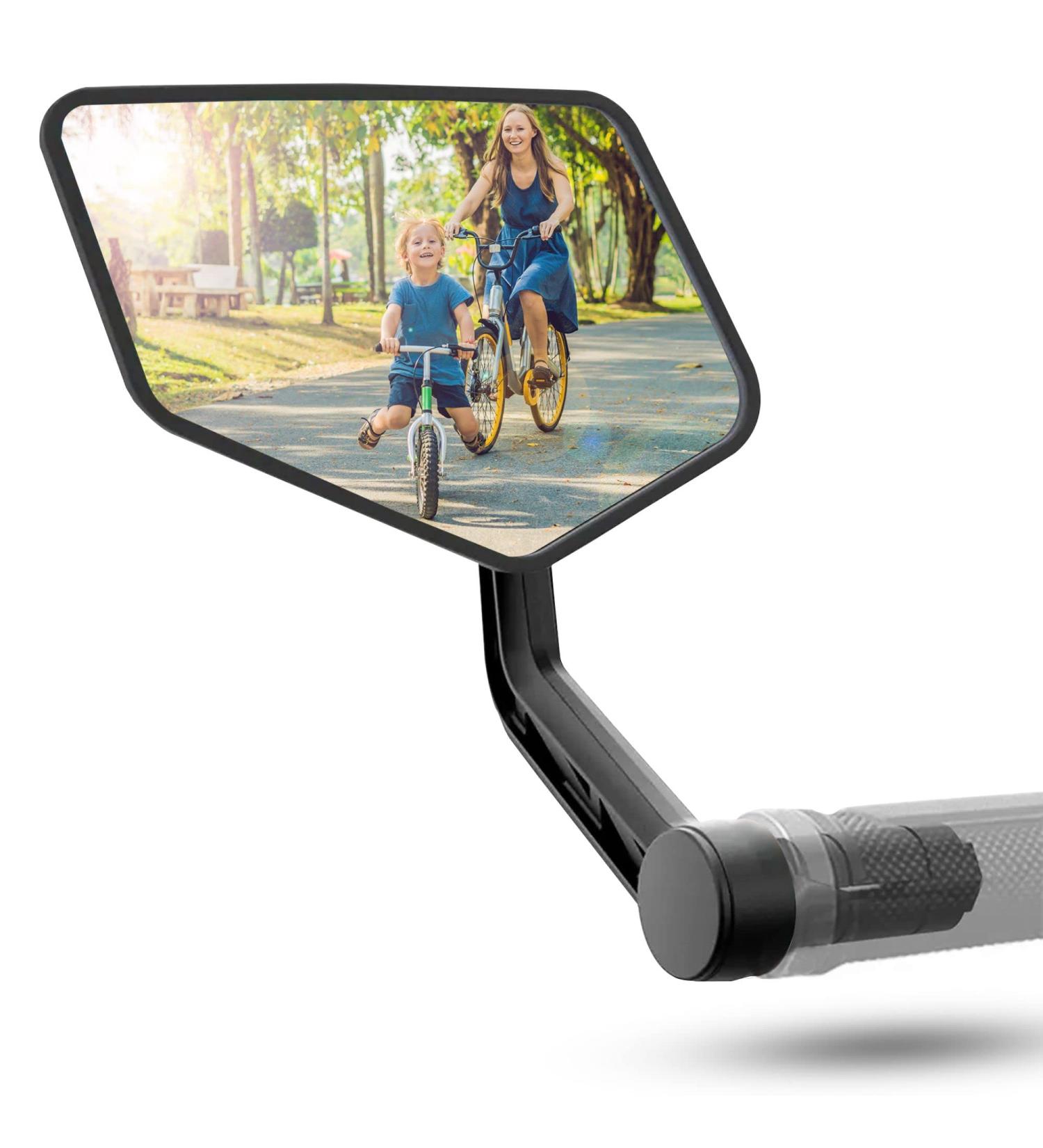 Reezer Left Bicycle Mirror - Extra Large 360 Adjustable Rear View Mirror for E-Bikes & E-Scooters - Compatible with All Models | Best E-Bike Accessories - Buy Online on GoSupps.com