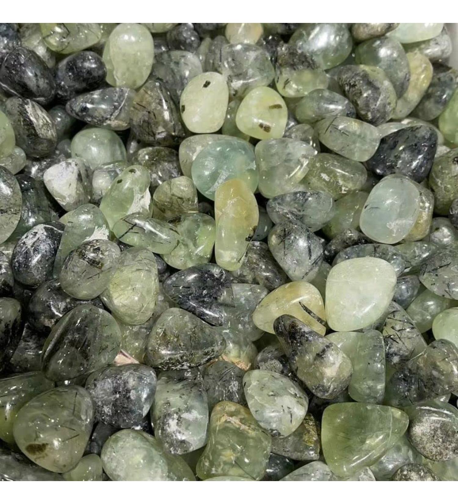 Natural Crystal Rough 50g Natural Prehnite Green Grape Quartz Crystal Gravel Stone Decoration Natural Quartz Crystals - (Size: 50g)