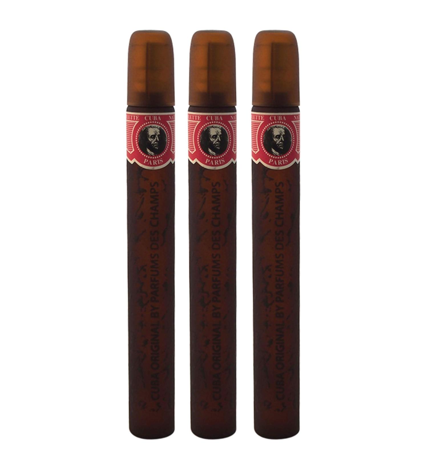 Cuba Red by Cuba for Men - 1.15 oz EDT Spray - (Pack of 3)