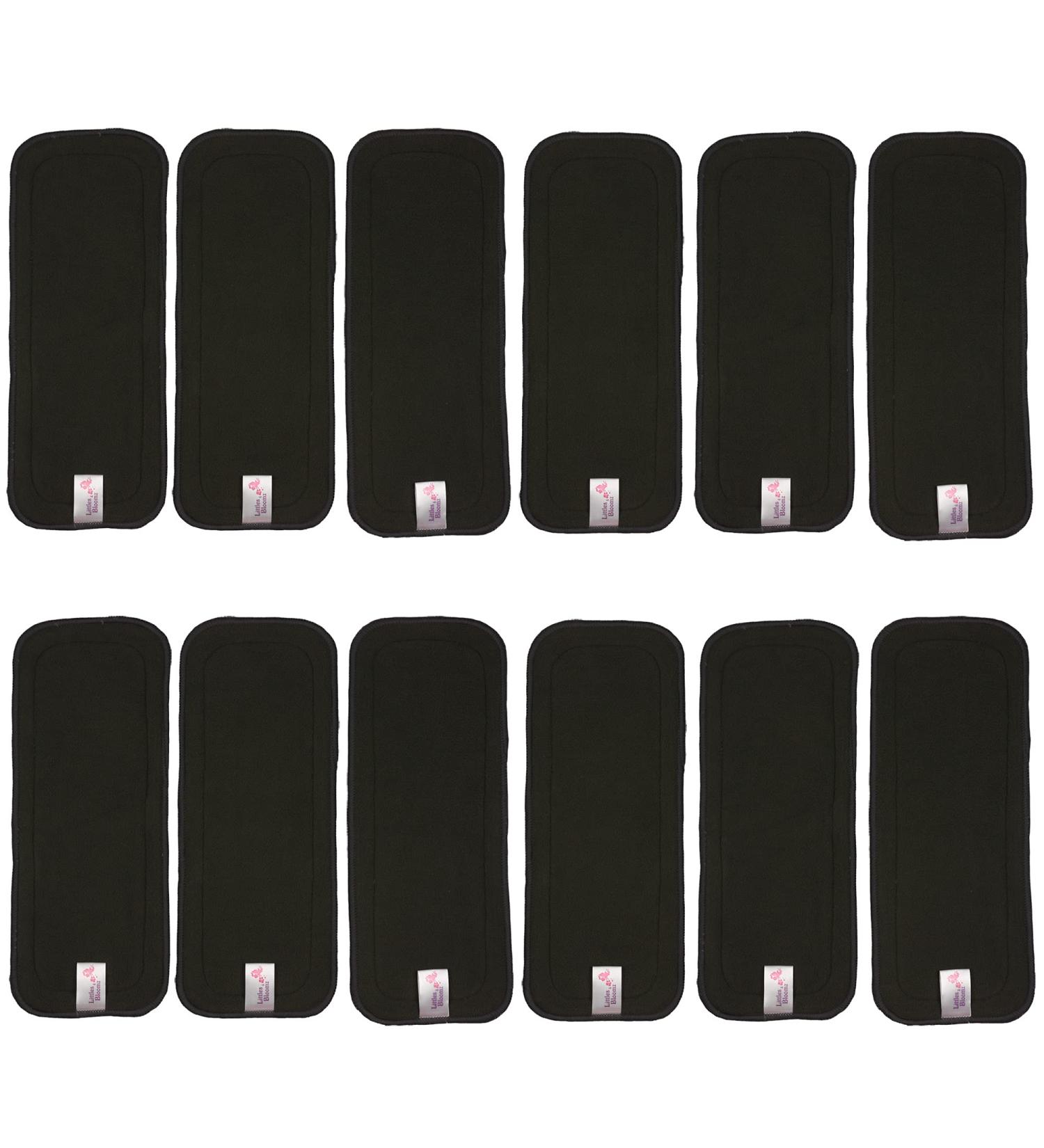 Littles and Bloomz 12 Charcoal Reusable Nappy Insert Cloth Diaper Booster BC12 Charcoal 12