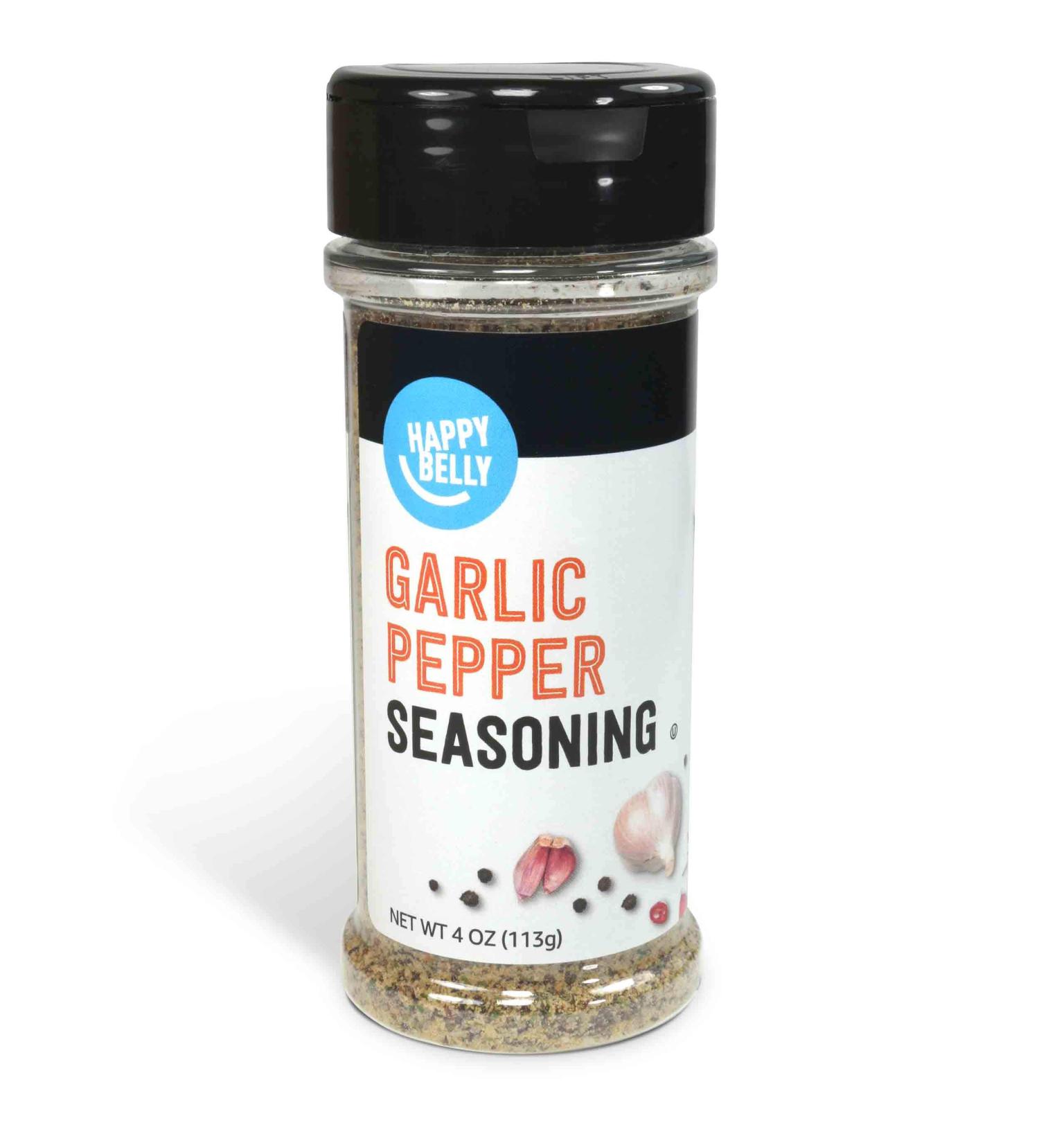 Happy Belly Garlic Pepper Seasoning - 4 Ounces - Buy Online on GoSupps.com
