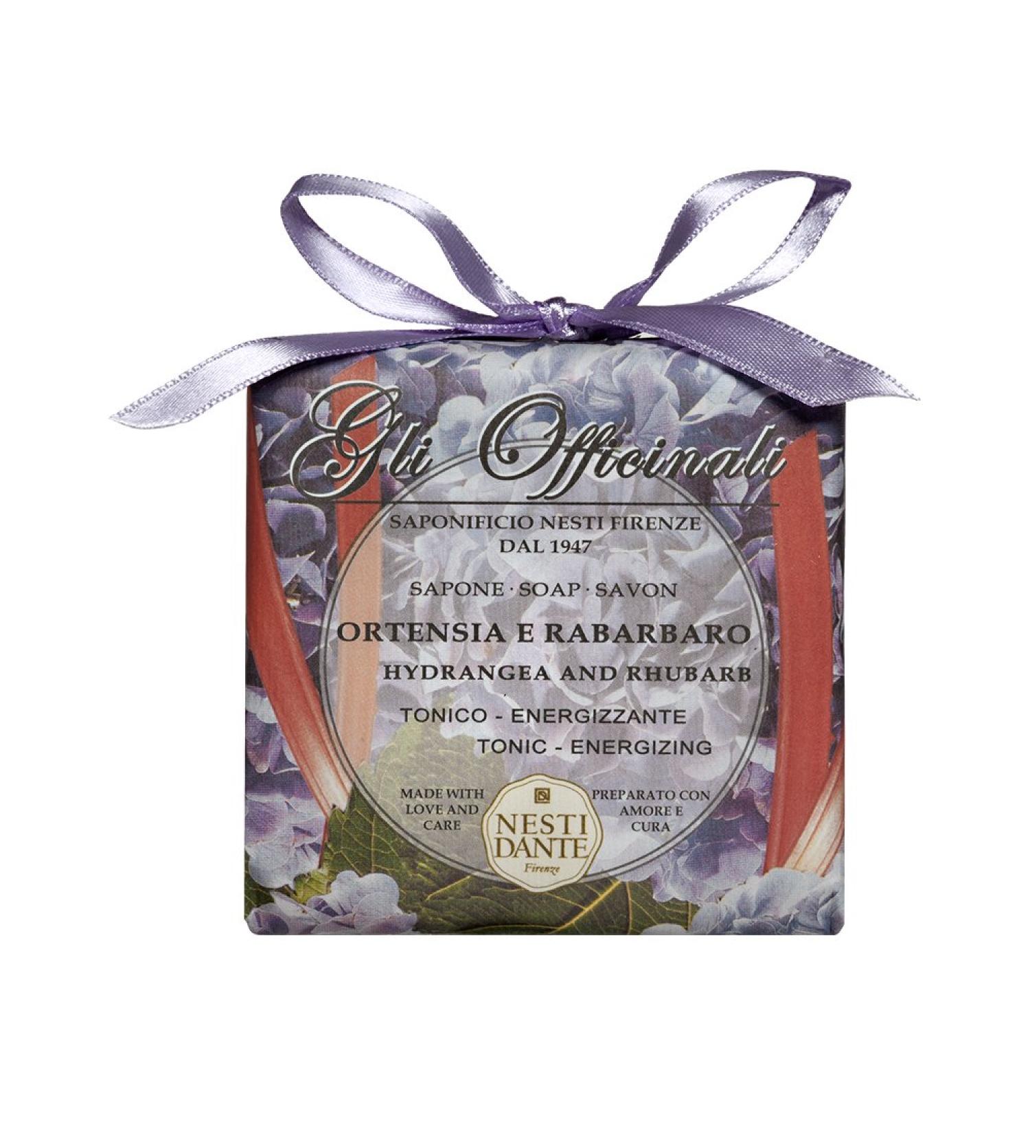 Nesti Dante Gli Officinali Soap - Hydrangea & Rhubarb 7oz | Tonic & Energizing | Shop Internationally - Buy Online on GoSupps.com