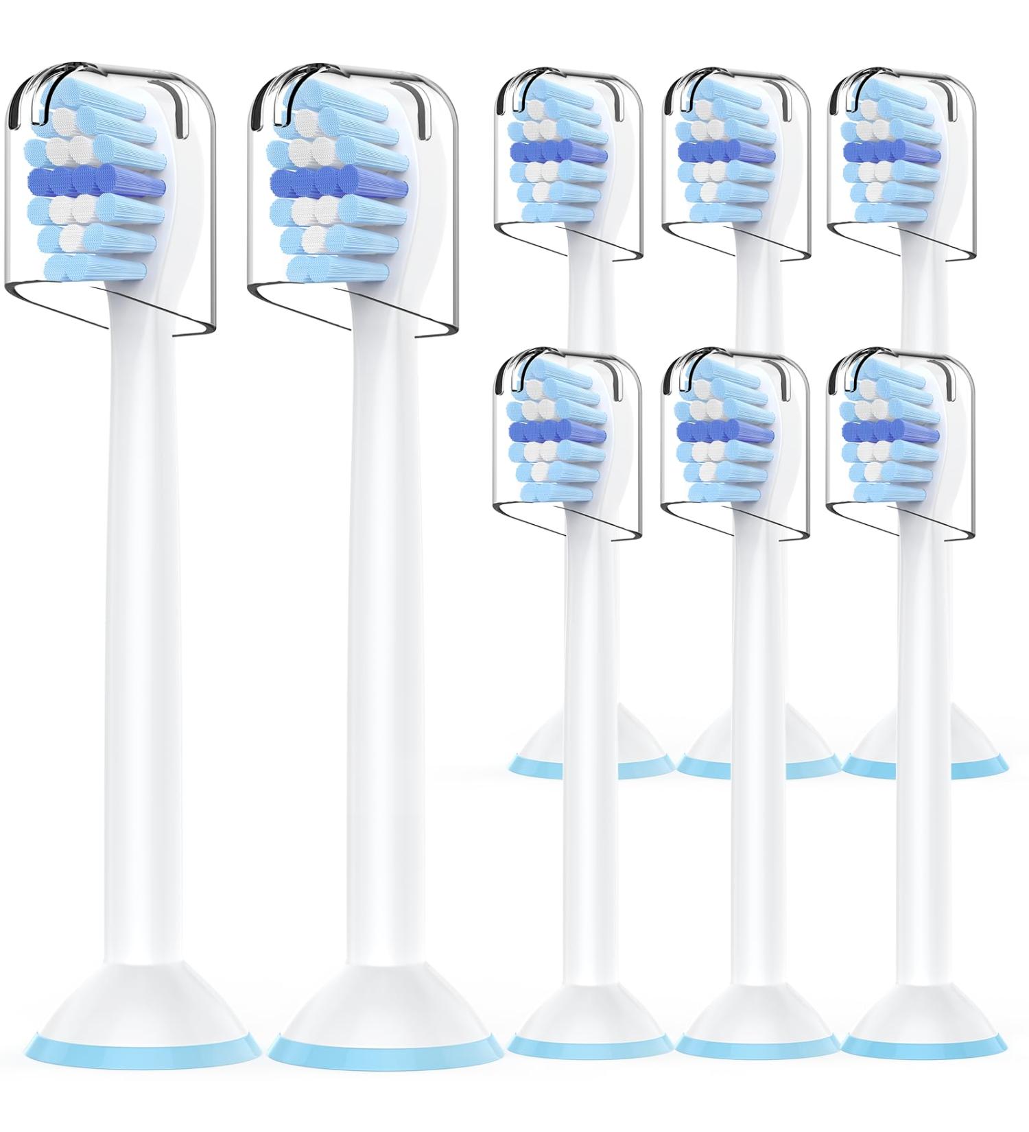 8-Way Compatible Spare Toothbrush Heads for Philips Sonicare Electric Toothbrush - Mini Brush Attachments for Adults & Kids - Buy Online on GoSupps.com