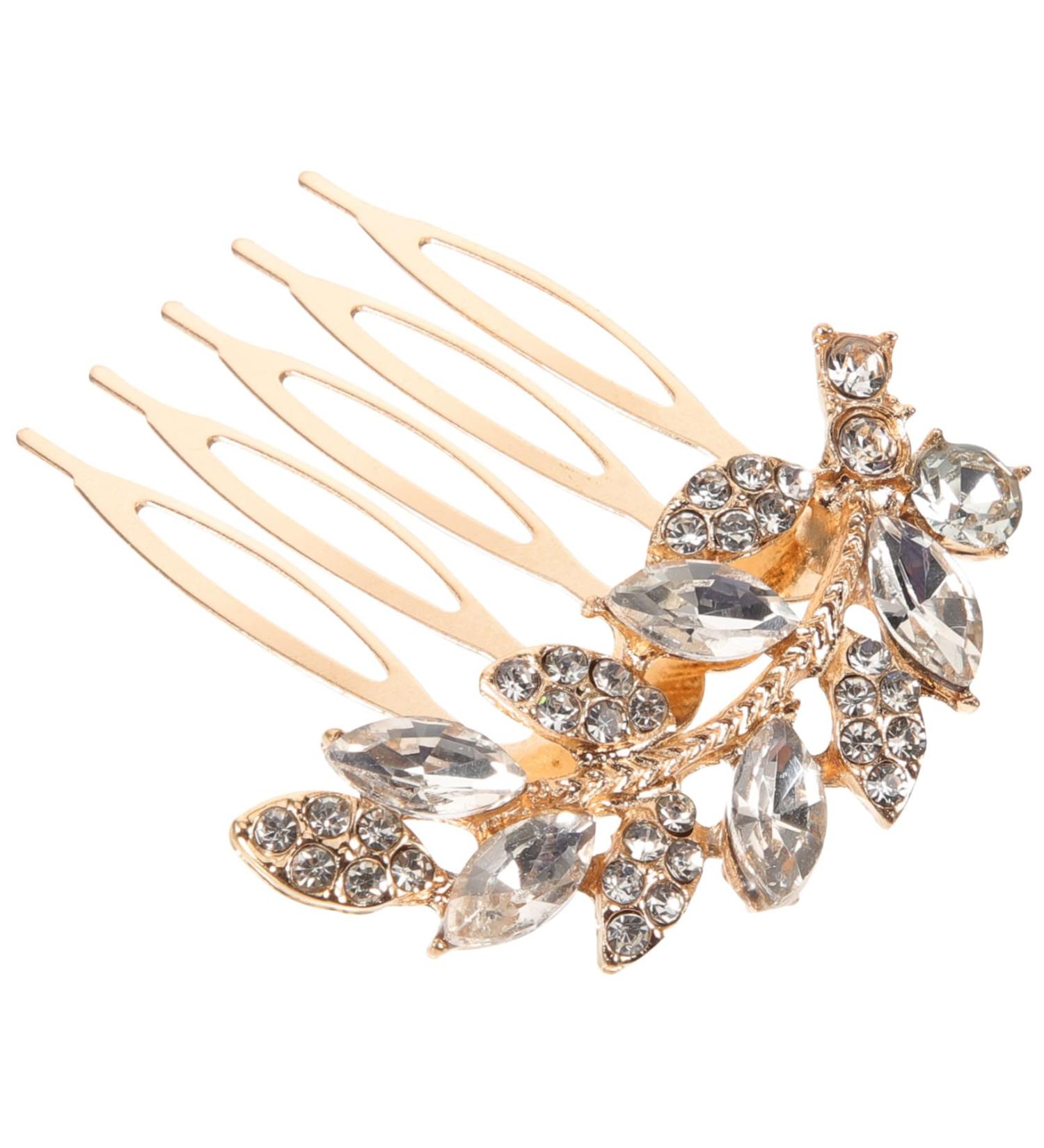 DOITOOL rhinestone headpiece hair accessories Miss women's manual Clip girl wedding rhinestone hair comb Metal Japanese and Korean hair accessories for wedding Fashion - Buy Online on GoSupps.com
