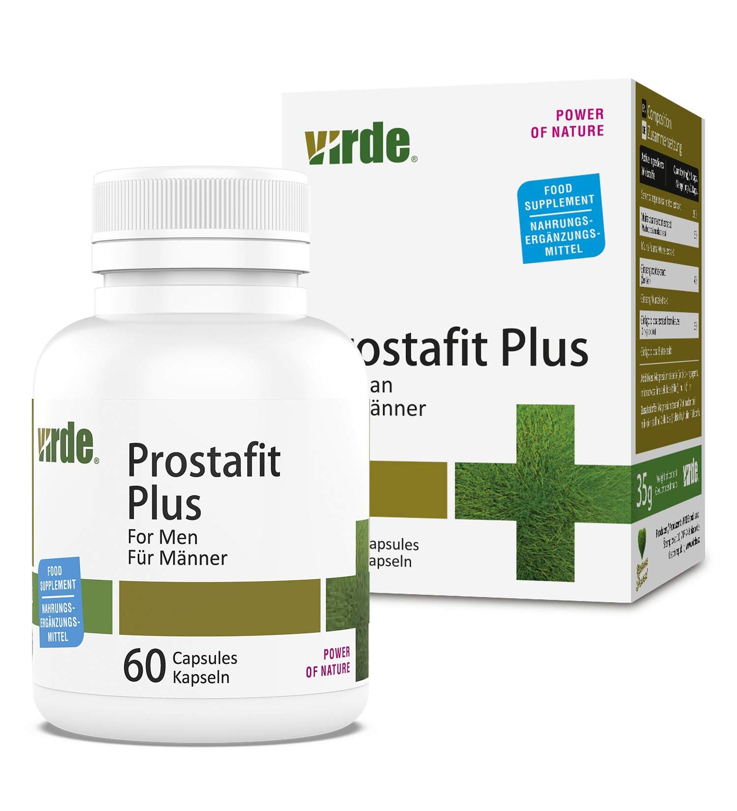 Virte Prostafit Plus: Premium Palmetto Muira Puama Ginseng & Ginkgo Biloba Extract for Men's Health - Boost Vitality & Well-Being - Buy Online on GoSupps.com