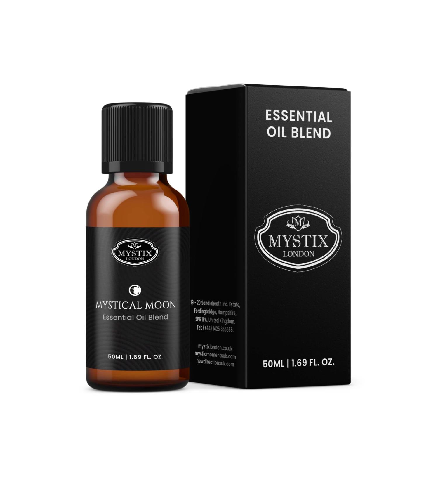 Mystix London | Mystical Moon | Spiritual Pure & Natural Essential Oil Blend 50ml - for Diffusers Aromatherapy & Massage Blends | Perfect as a Gift | Vegan GMO Free - Buy Online on GoSupps.com