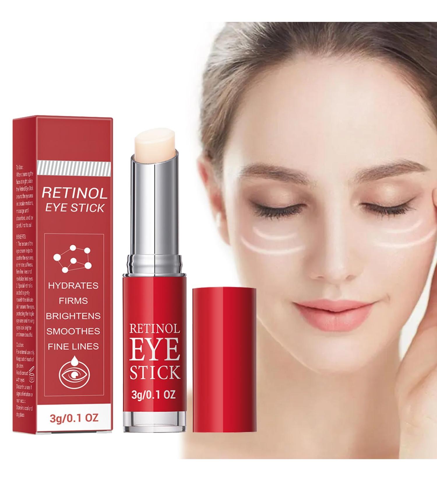 Retinol Eye Stick Retinol Eye Cream Eye Balm Stick Eye Cream for Puffiness Retinol Eye Cream for Dark Circles Eye Brightener Stick for Dark Circles Smoothens Wrinkle Eye Cream - Buy Online on GoSupps.com