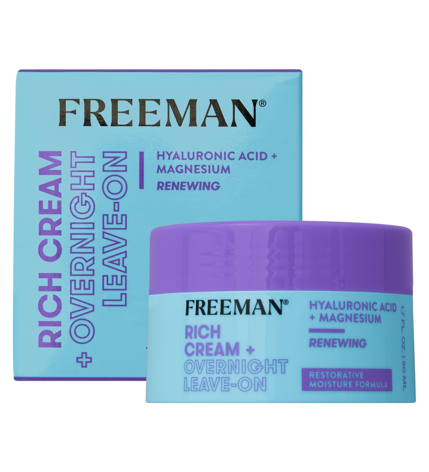 Freeman Restorative Moisturizing Cream & Overnight Treatment - Hydrating Rich Cream with Magnesium & Hyaluronic Acid for Dull Skin - 1.7 fl. oz - Buy Online on GoSupps.com