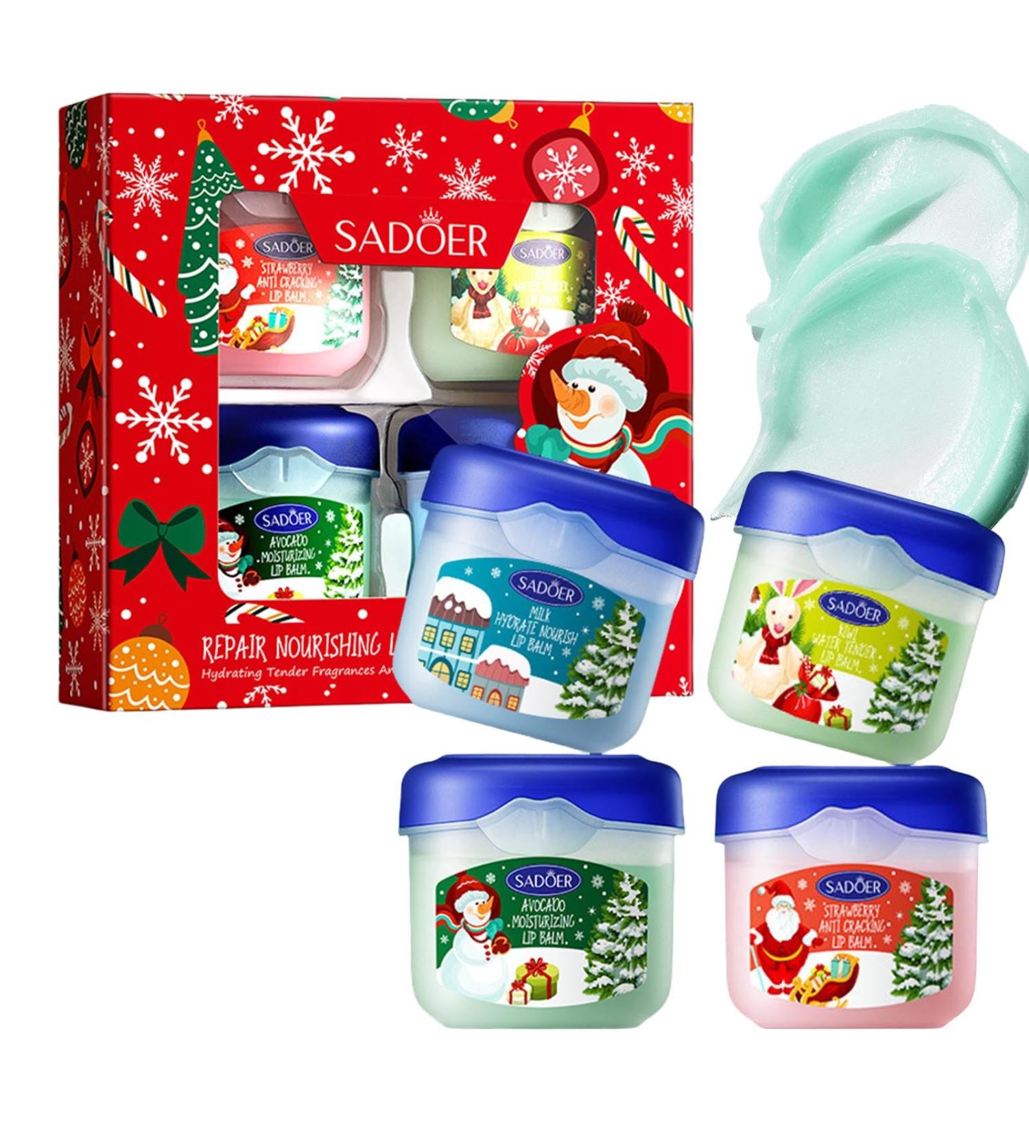 Natural Lip Balm & Exfoliator Set | Nourishing Treatment for Dry Dark Lips | Perfect Christmas Gift for Women & Girls - Buy Online on GoSupps.com