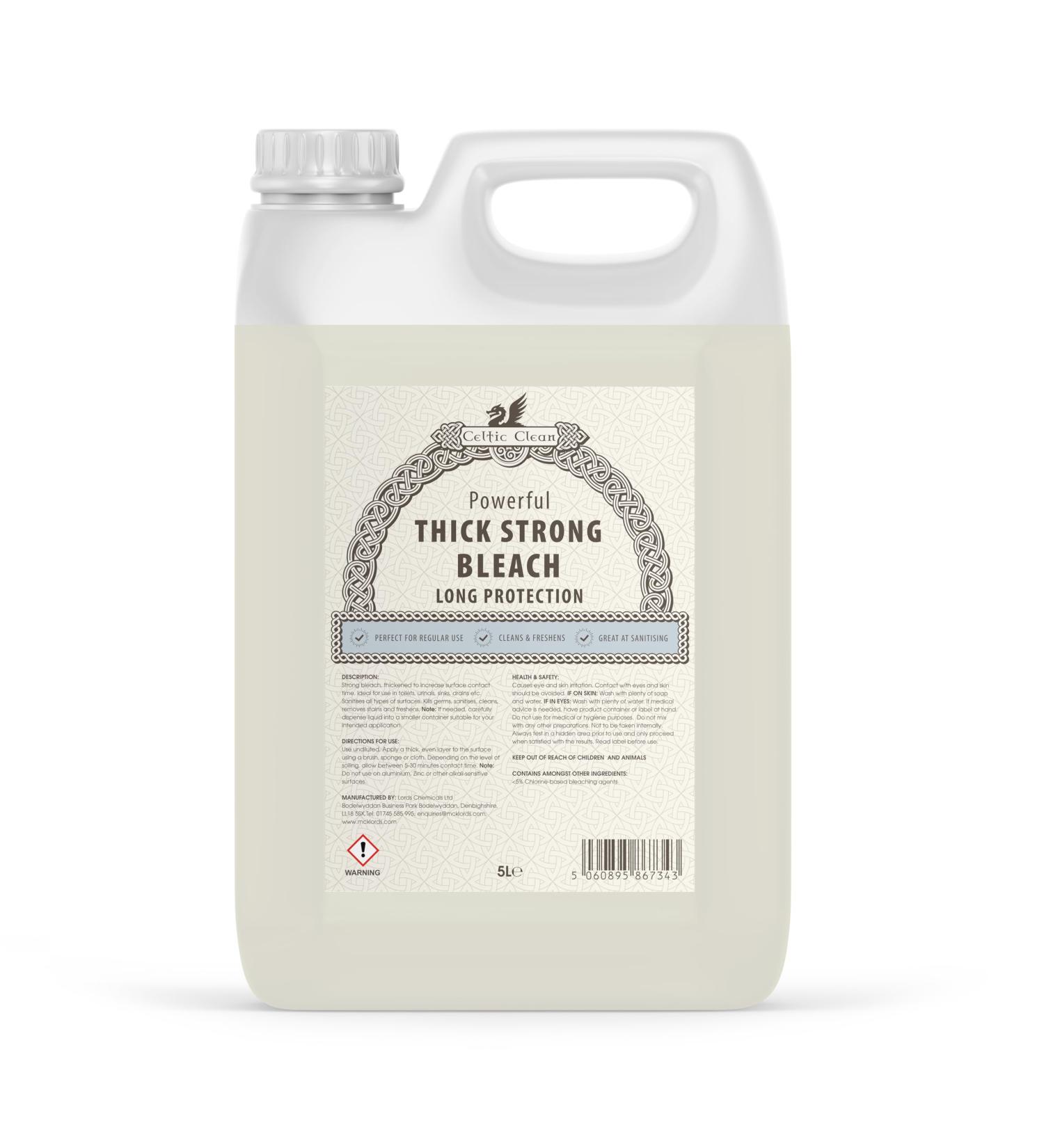 Celtic Clean - Thick Strong Bleach - 5 Litre - Buy Online on GoSupps.com